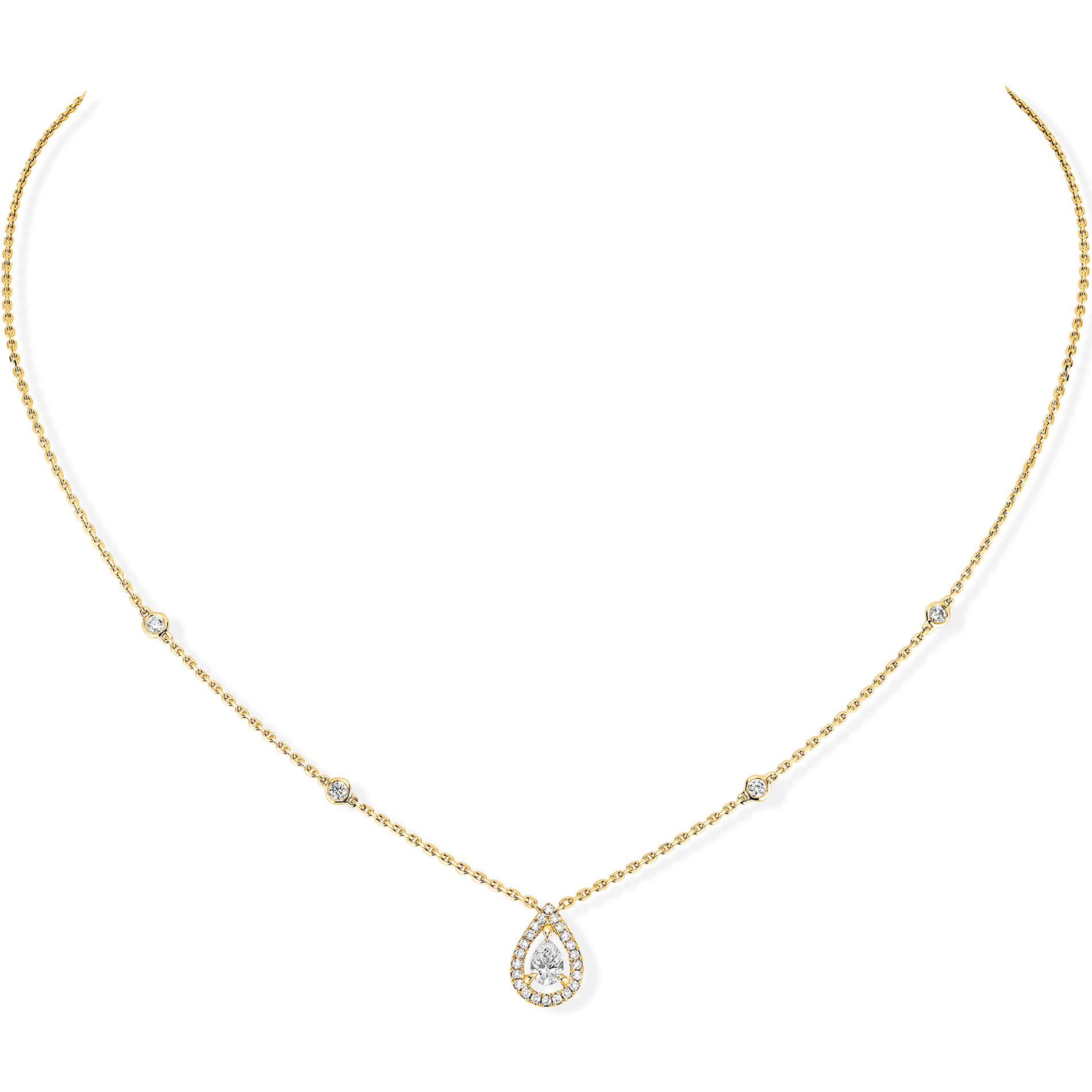 Collier Diamant Or Jaune