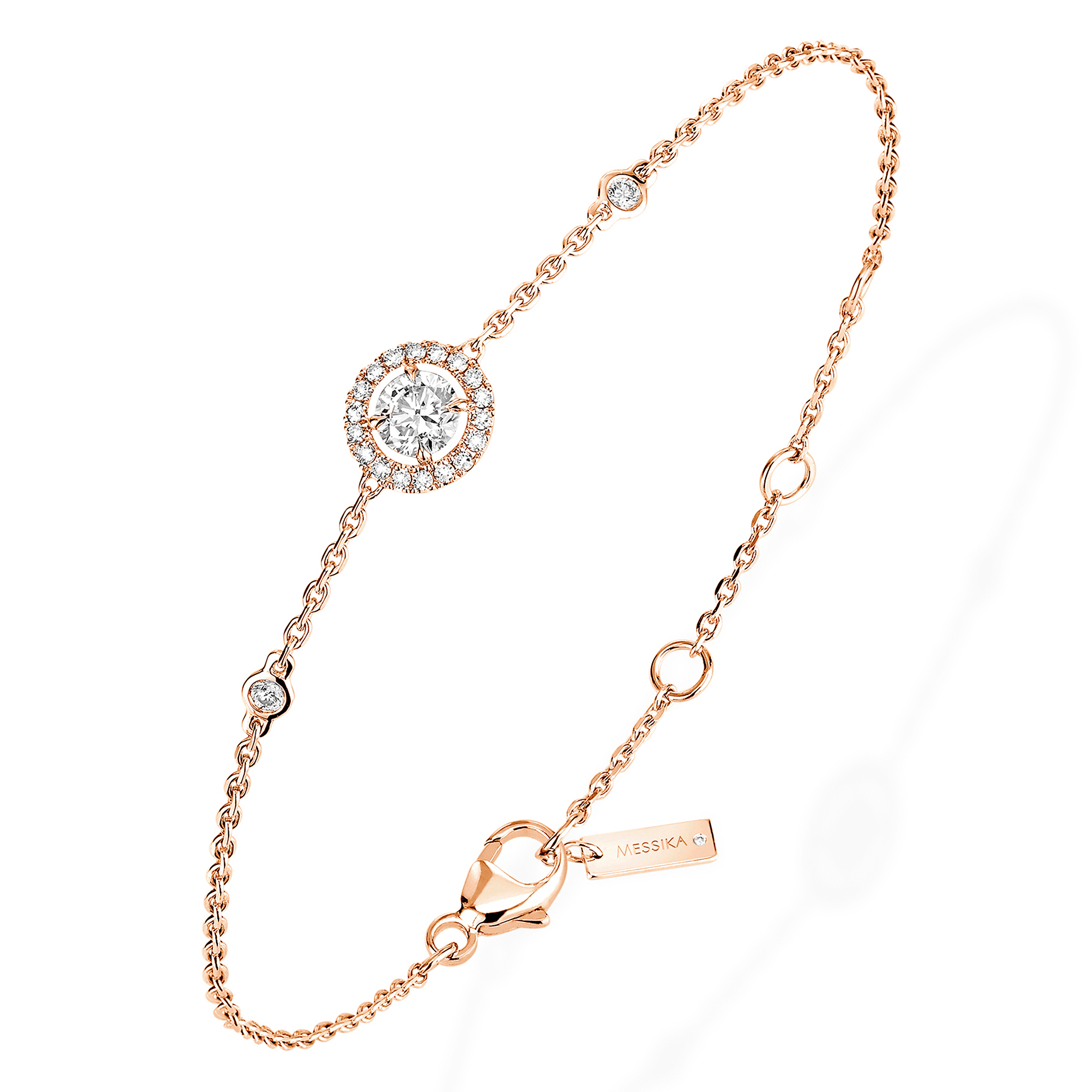Bracelet Diamant Or Rose Joy Référence :  04288-PG -1