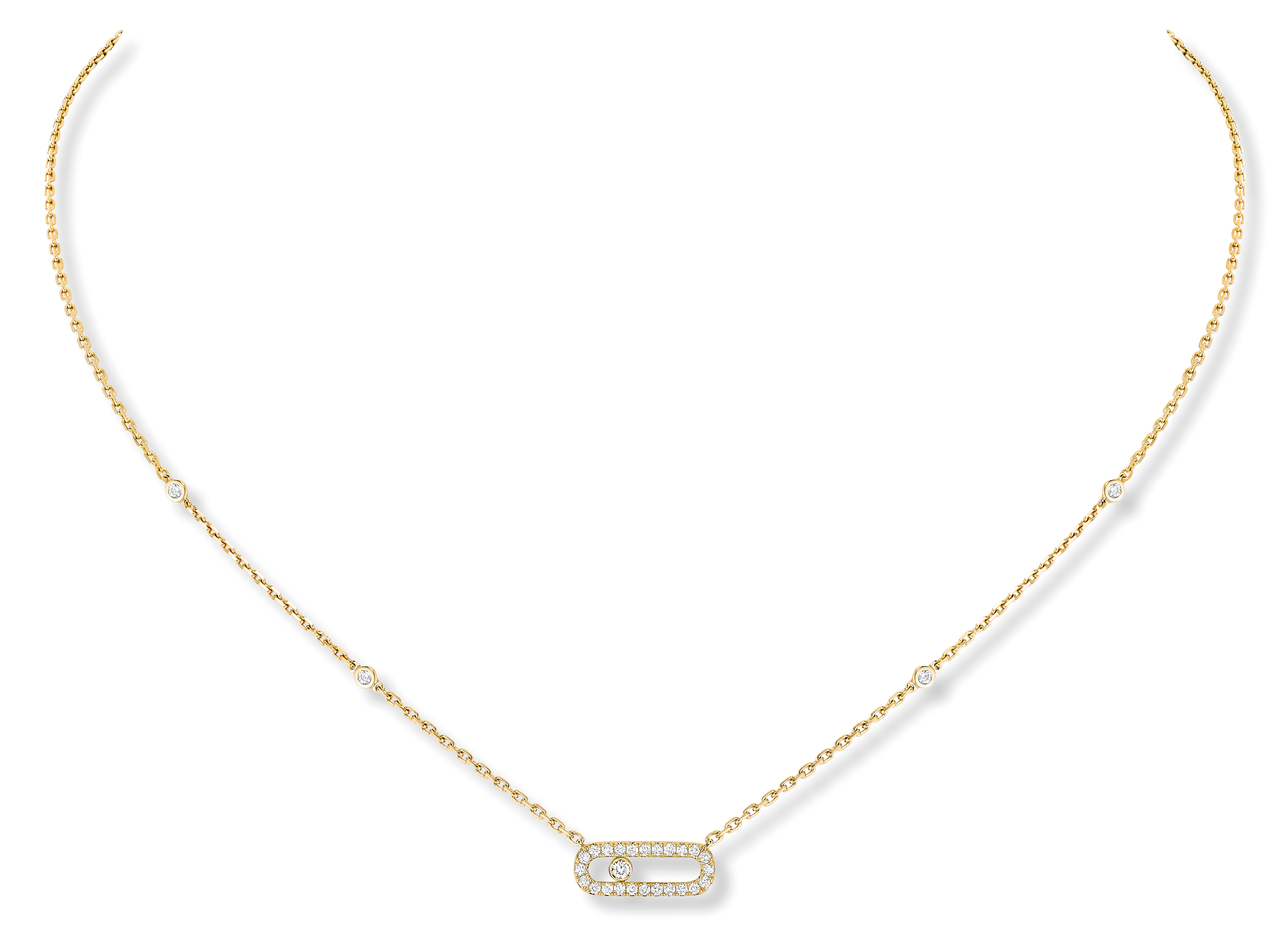 Collier Diamant Or Jaune