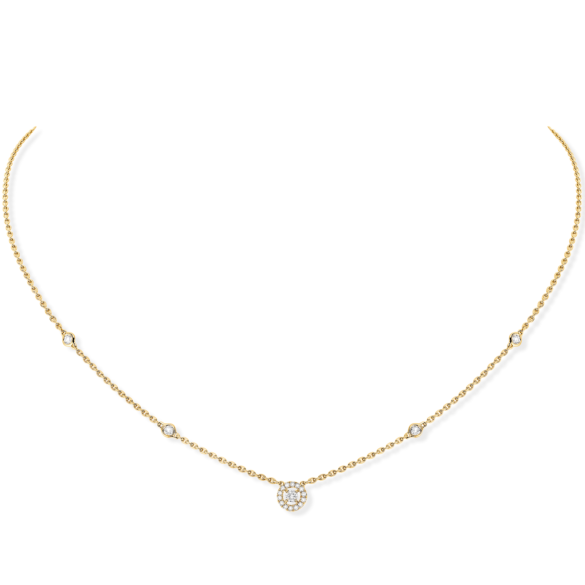 Collier Diamant Or Jaune