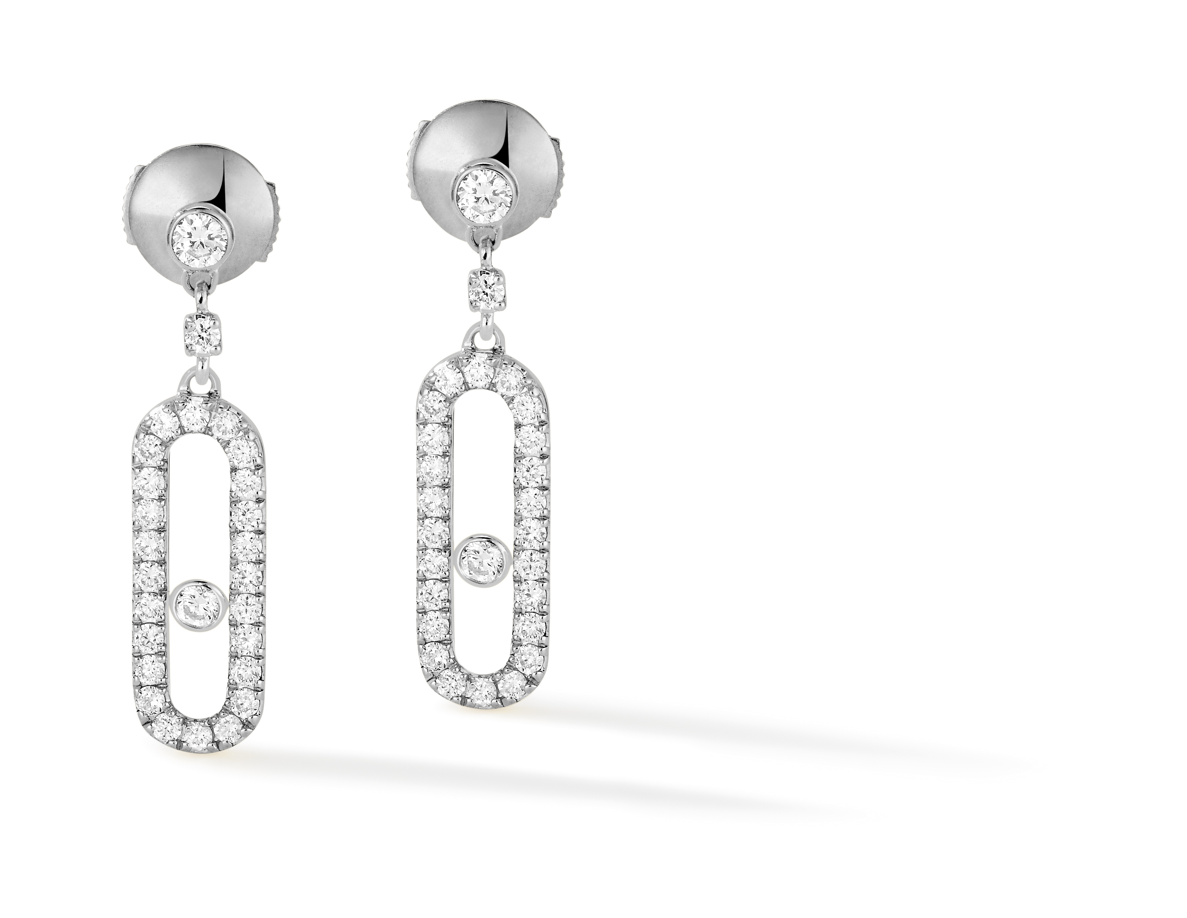 Boucles d'oreilles Diamant Or Blanc