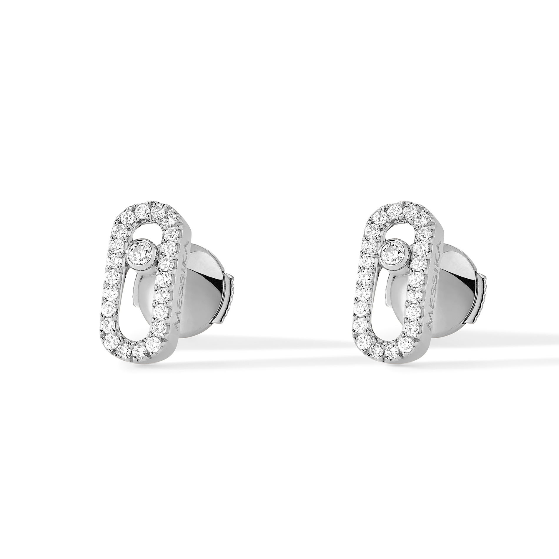 Boucles d'oreilles Diamant Or Blanc Move Uno Référence :  05634-WG -1