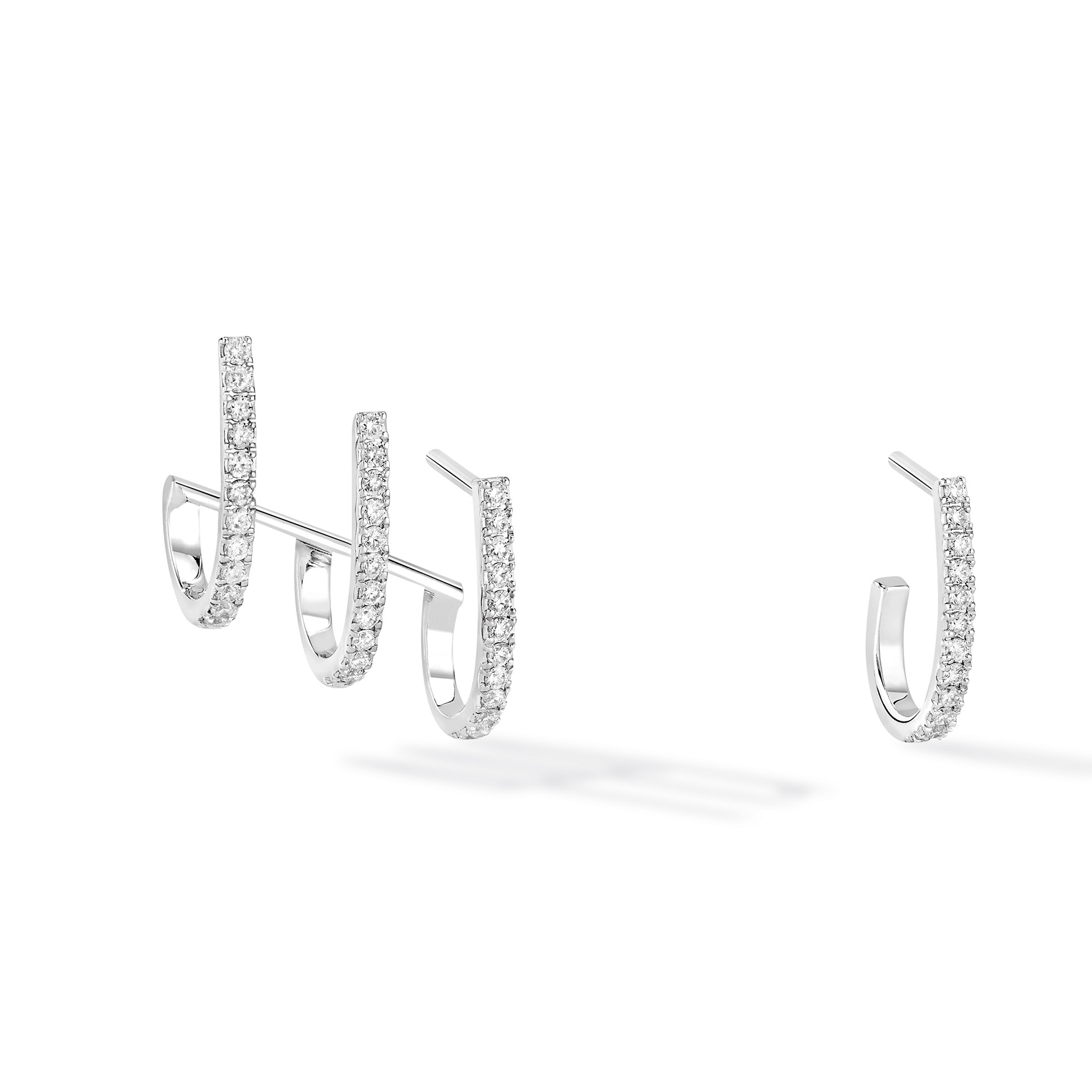 Boucles d'oreilles Diamant Or Blanc