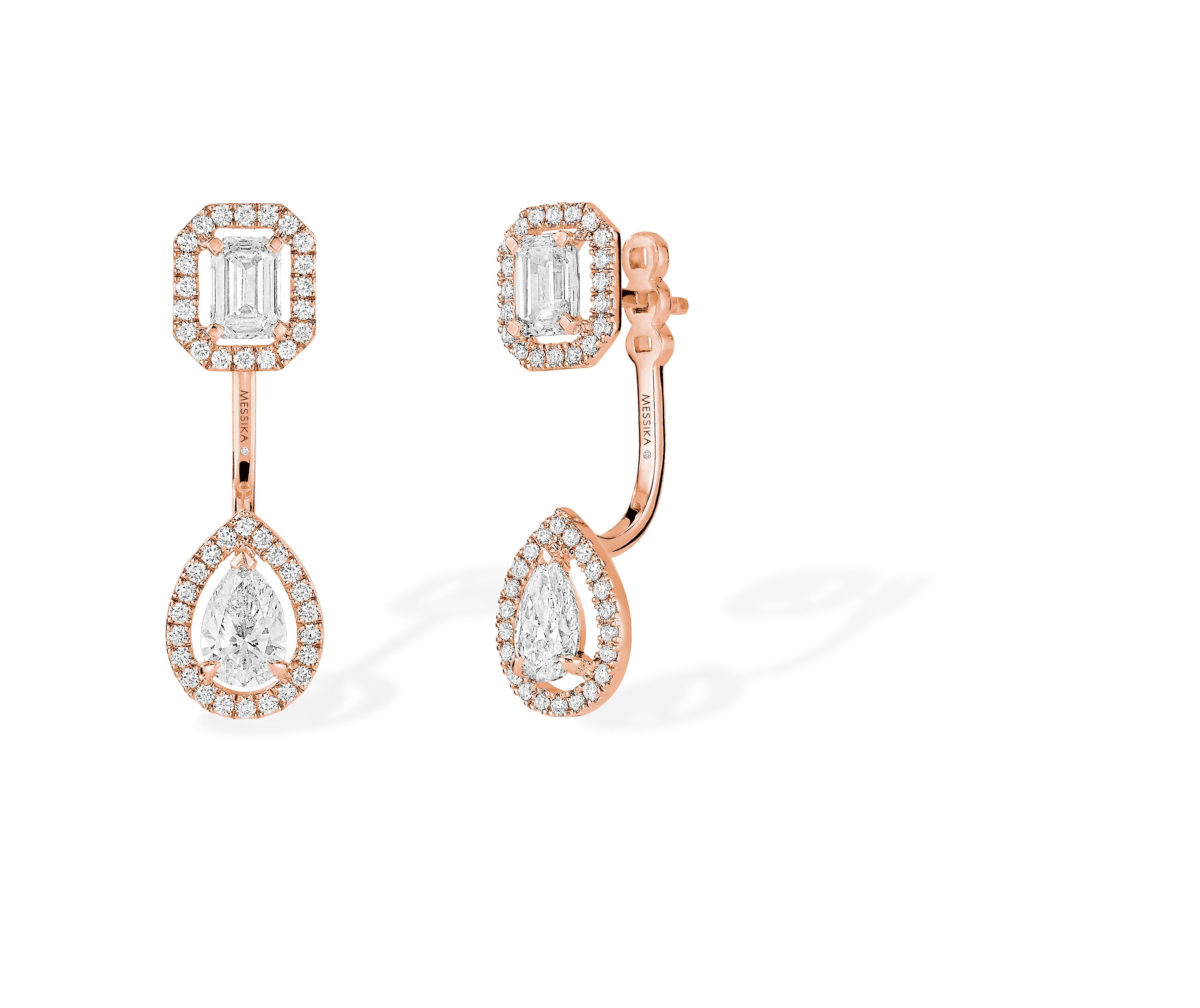 Boucles d'oreilles Diamant Or Rose