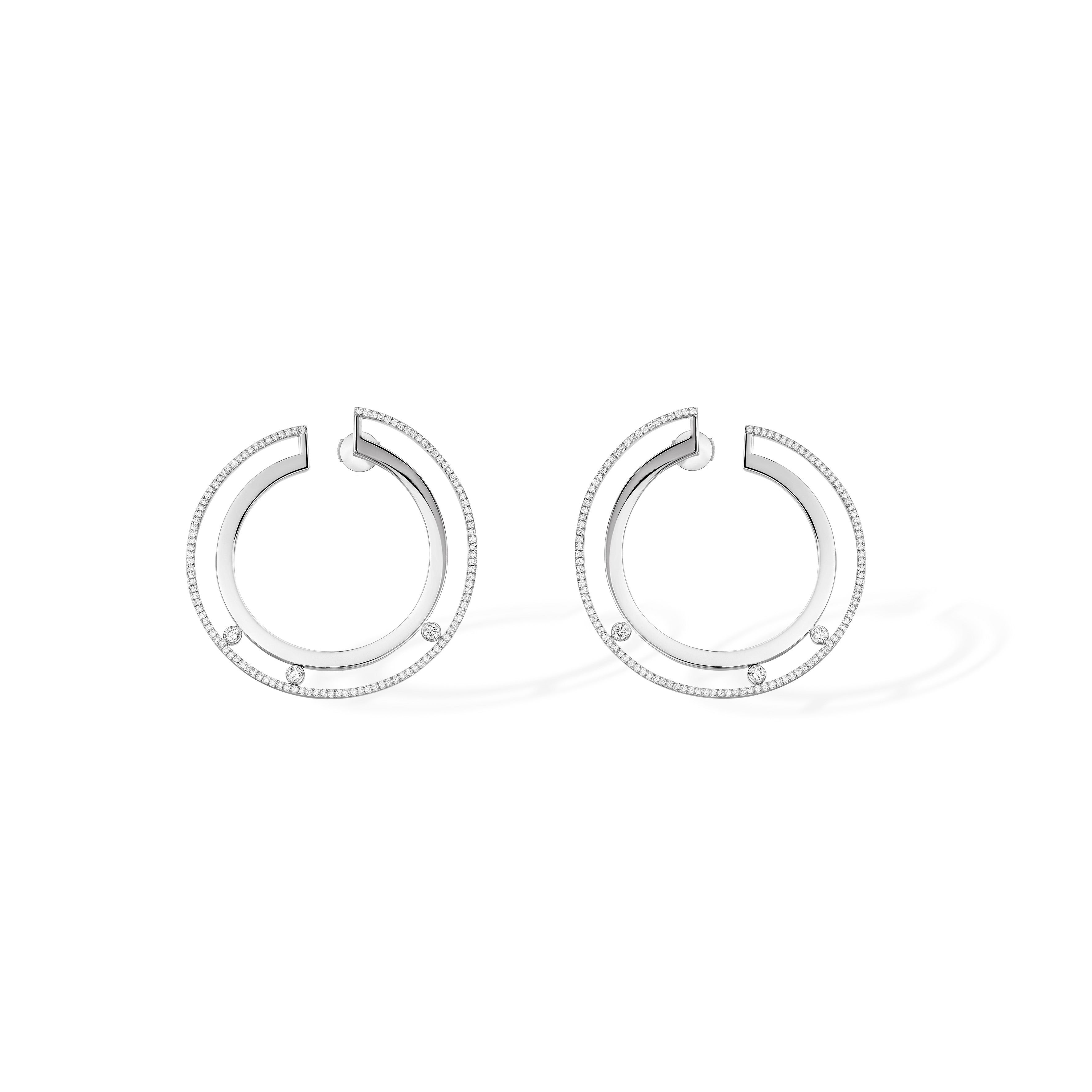 Boucles d'oreilles Diamant Or Blanc Move Romane Référence :  06689-WG -1