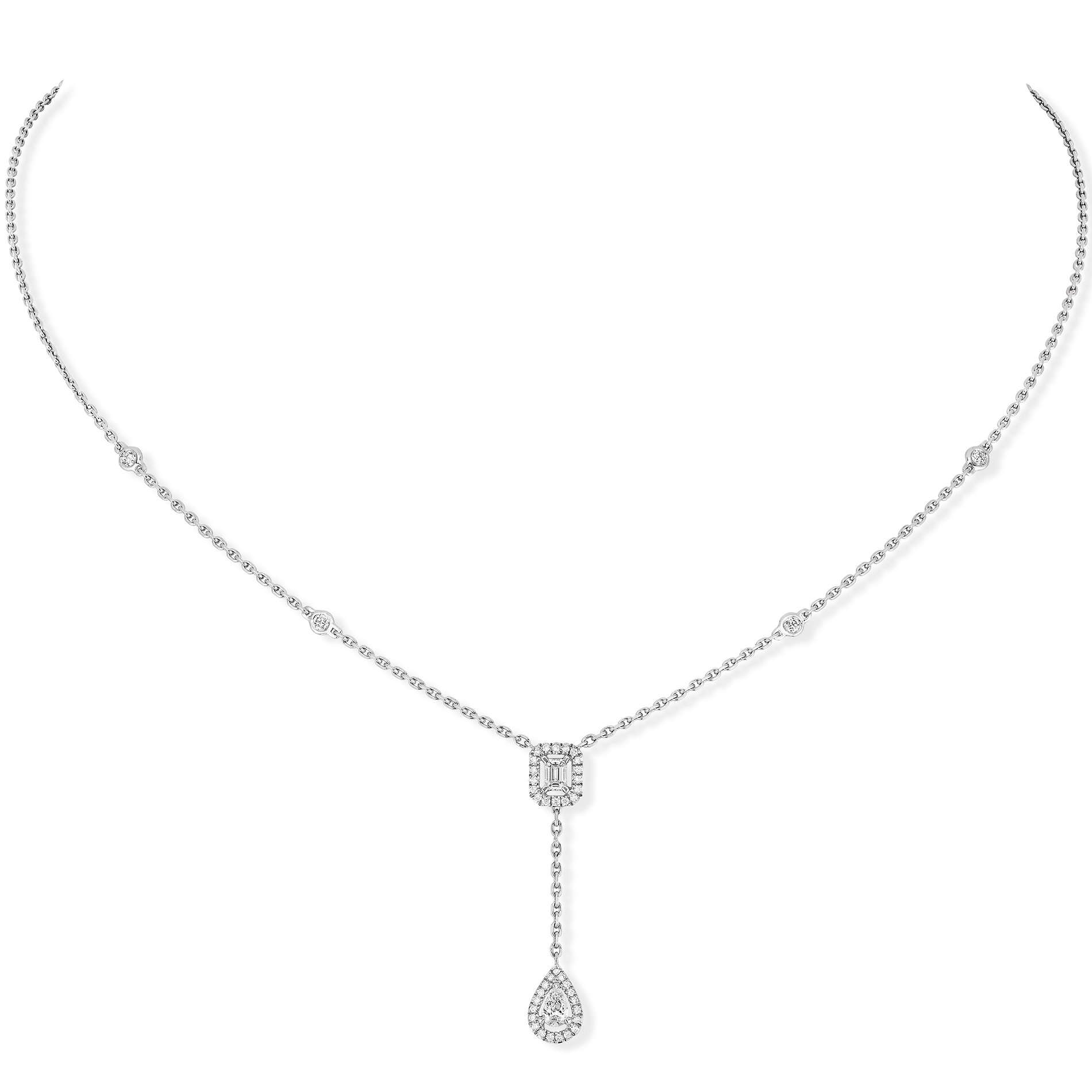 Collier Diamant Or Blanc