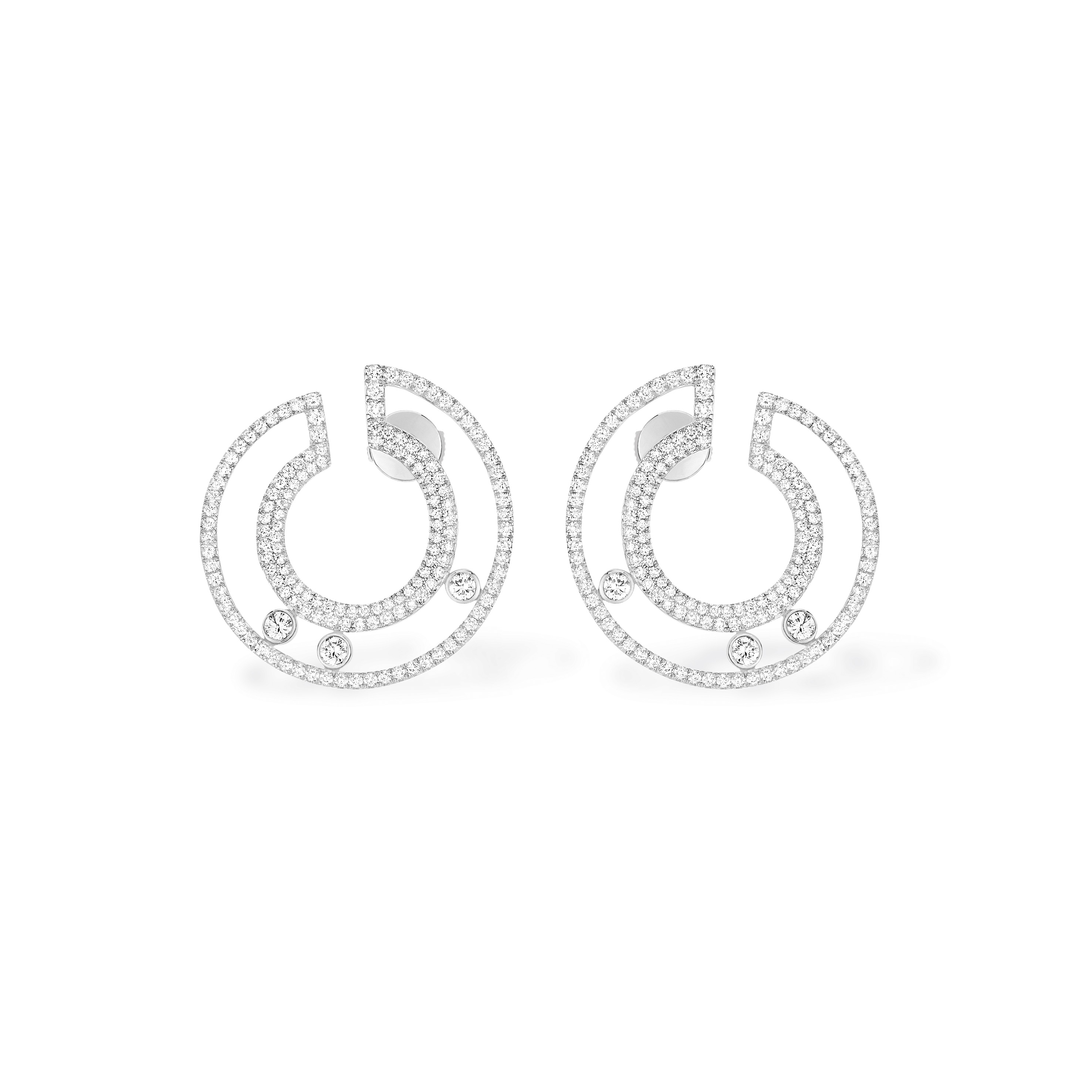 Boucles d'oreilles Diamant Or Blanc