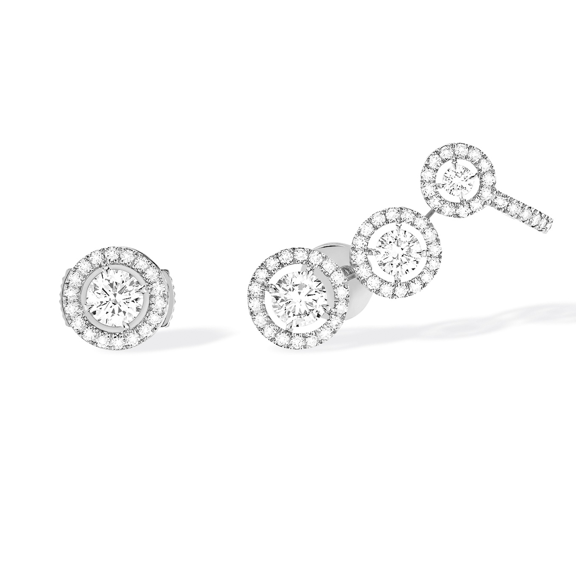 Boucles d'oreilles Diamant Or Blanc