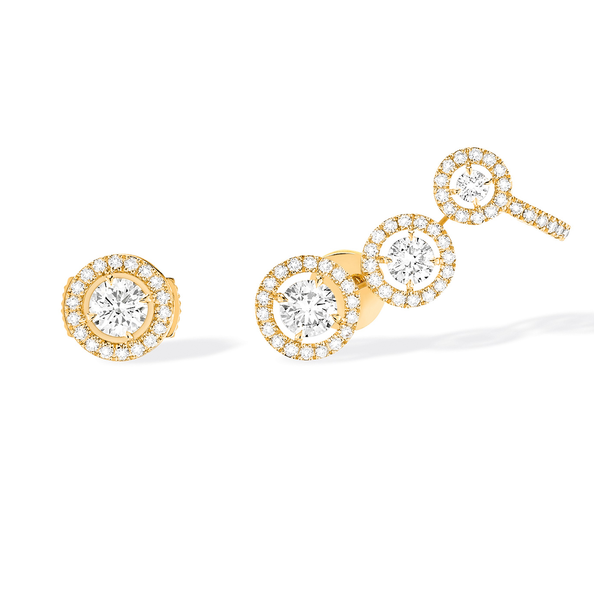 Boucles d'oreilles Diamant Or Jaune