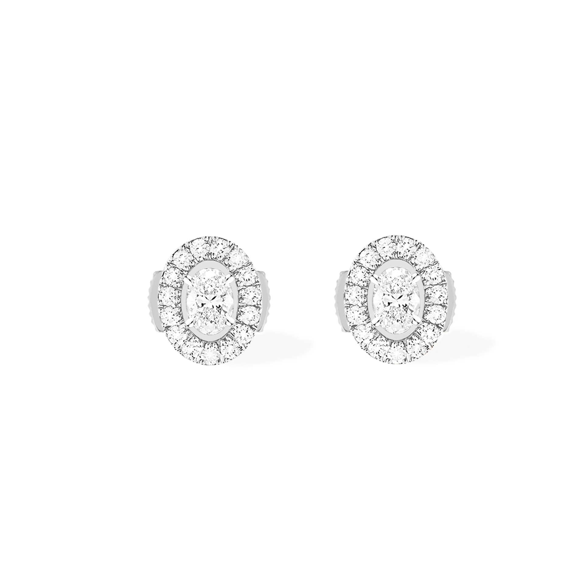 Boucles d'oreilles Diamant Or Blanc Glam'azone Référence :  07160-WG -1