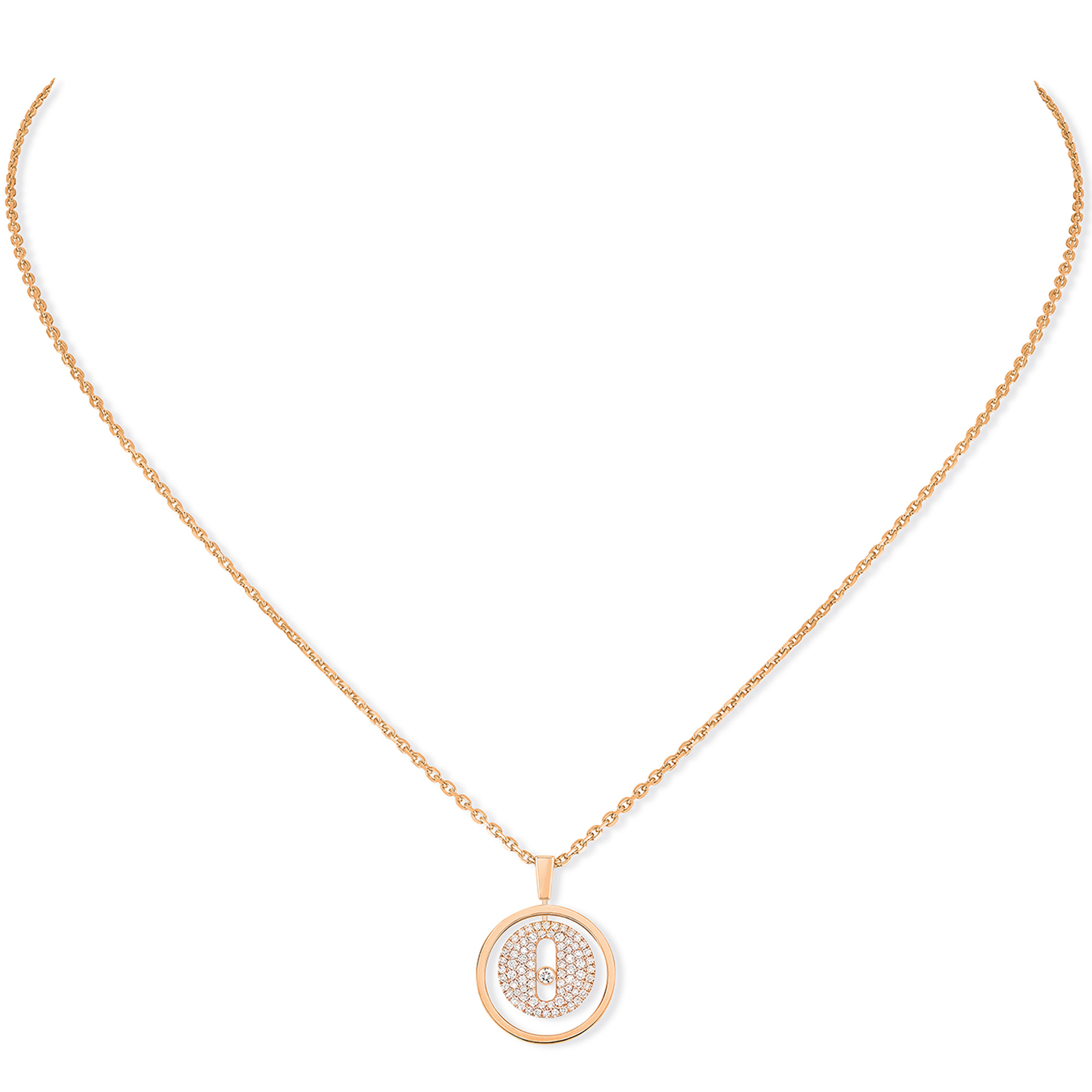 Collier Diamant Or Rose Lucky Move Référence :  07397-PG -1