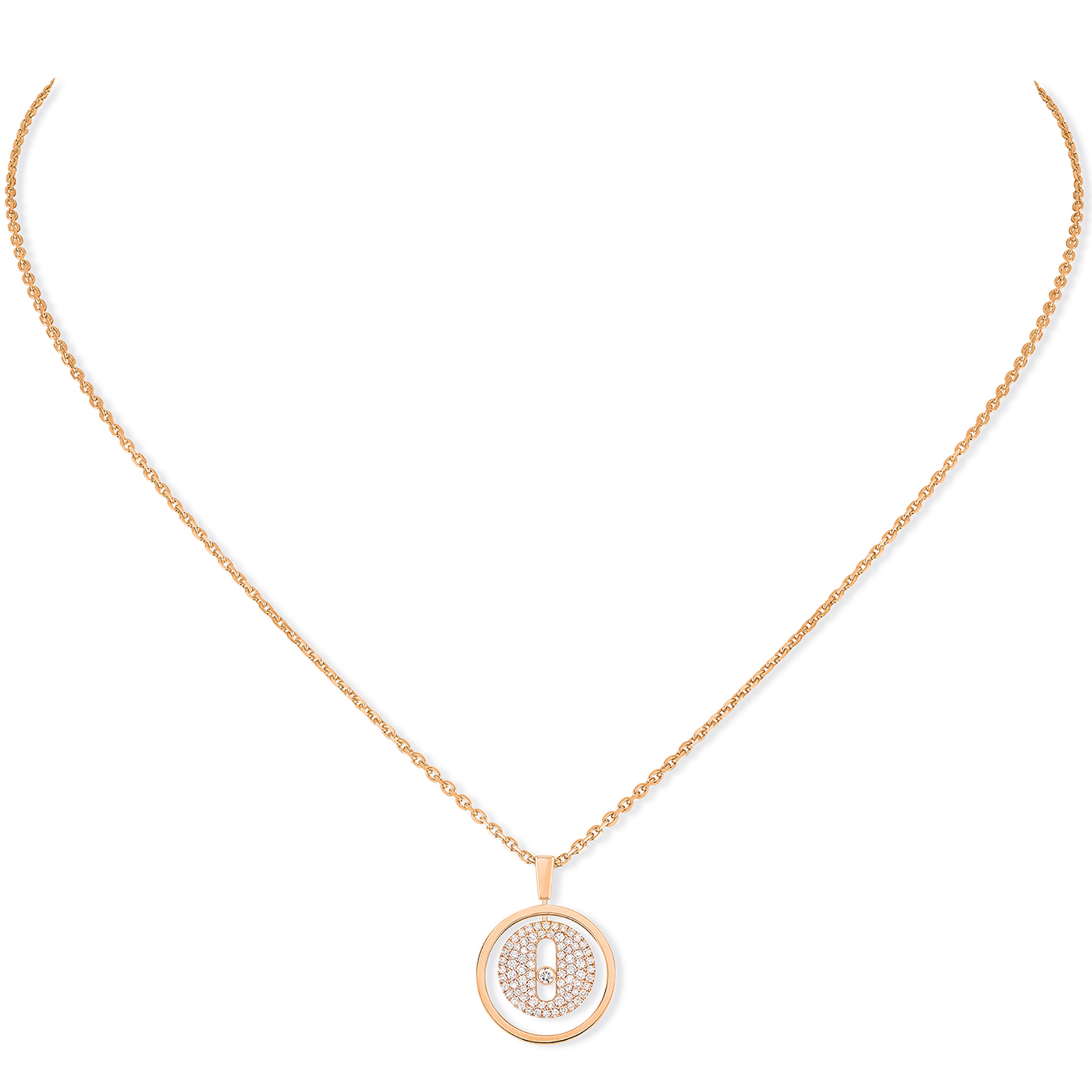 Collier Diamant Or Rose