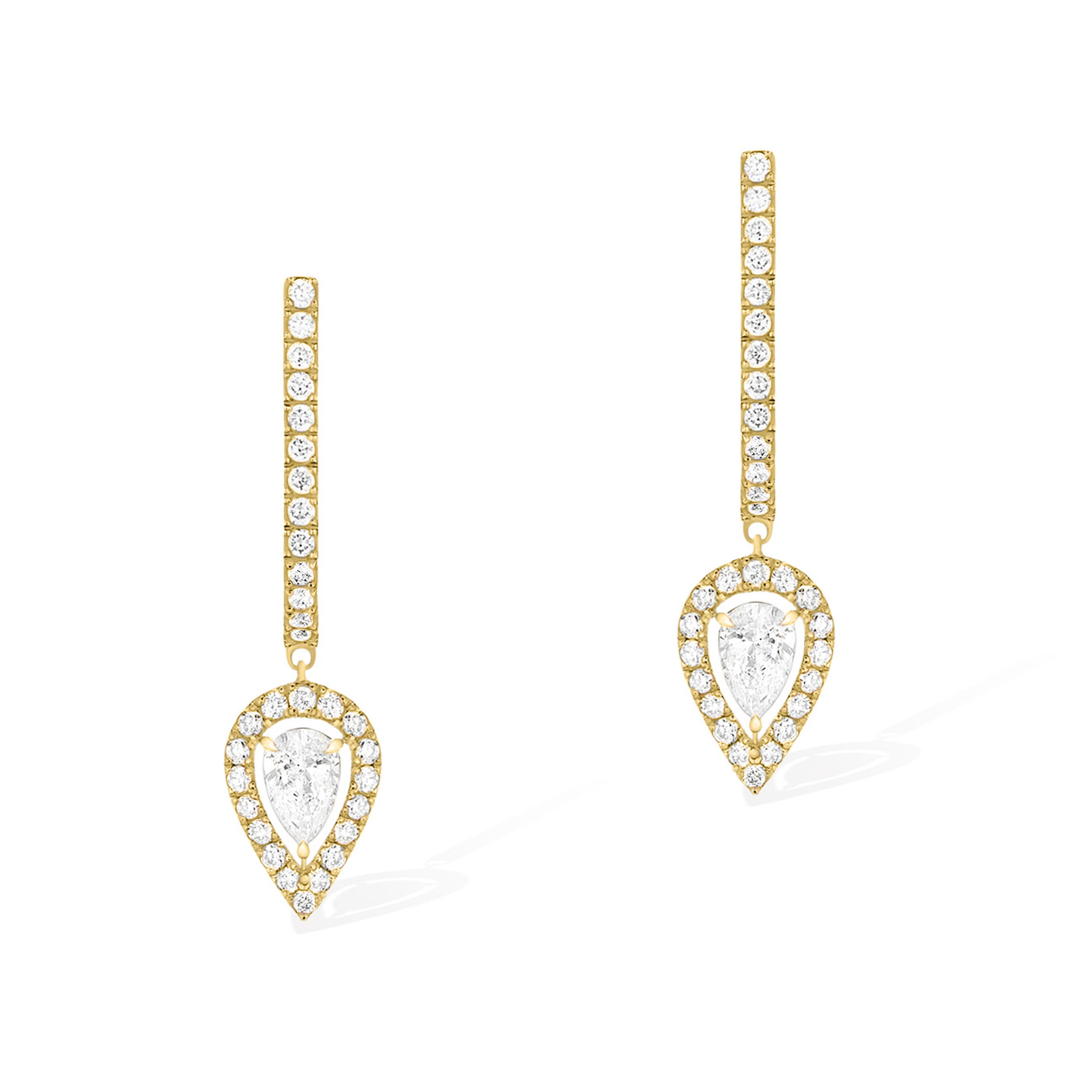 Boucles d'oreilles Diamant Or Jaune