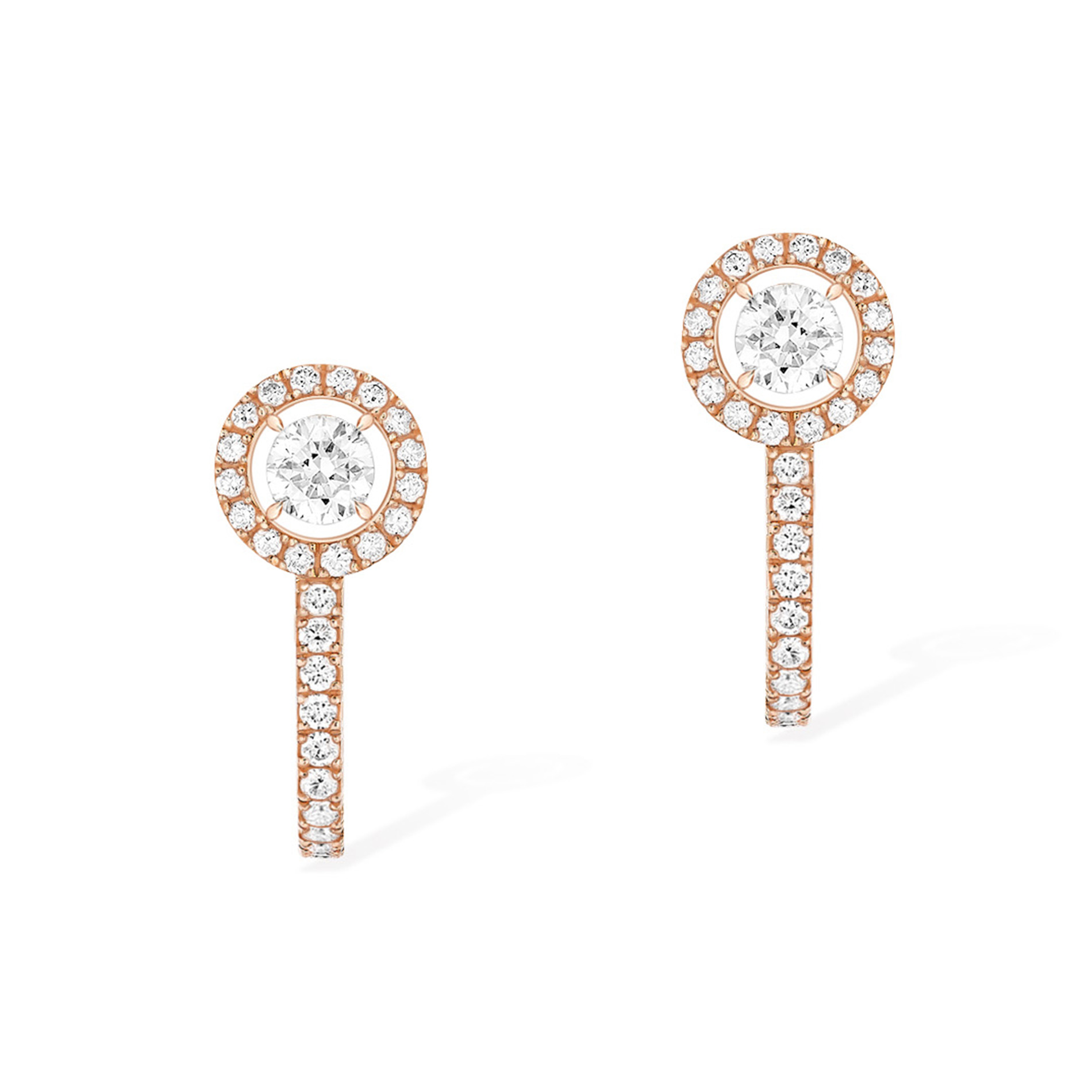 Boucles d'oreilles Diamant Or Rose