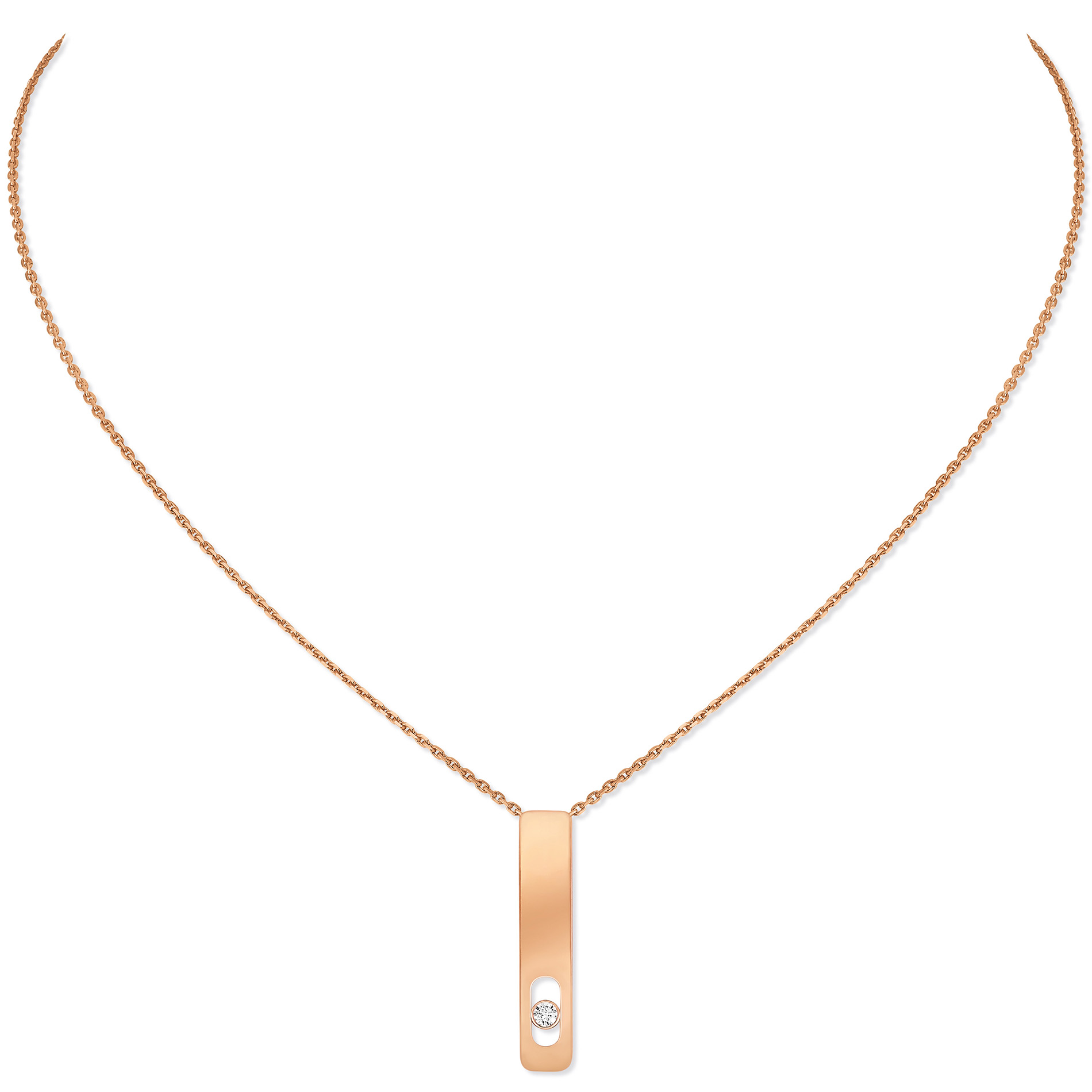Collier Diamant Or Rose My First Diamond Référence :  07498-PG -1