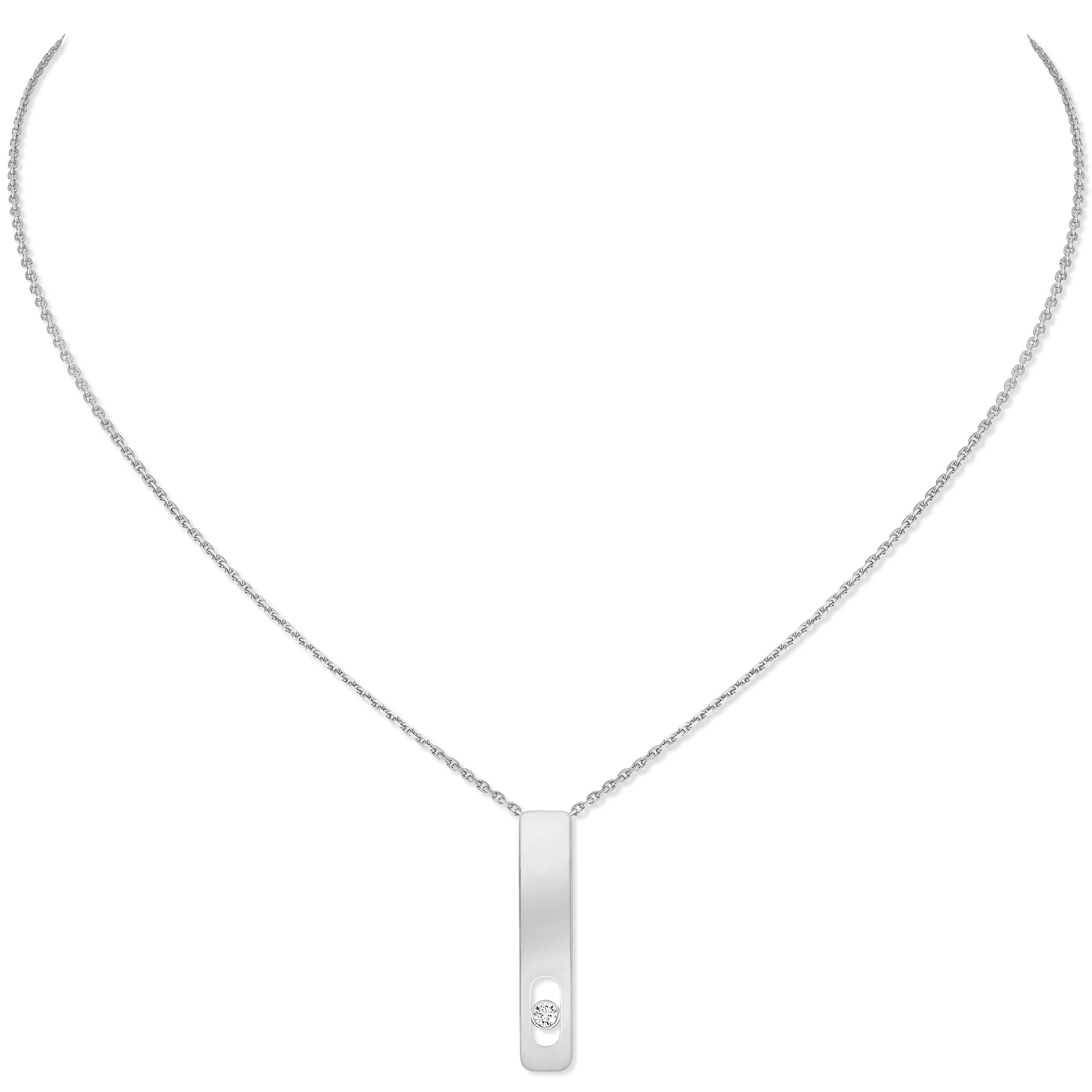 Collier Diamant Or Blanc My First Diamond Référence :  07498-WG -1