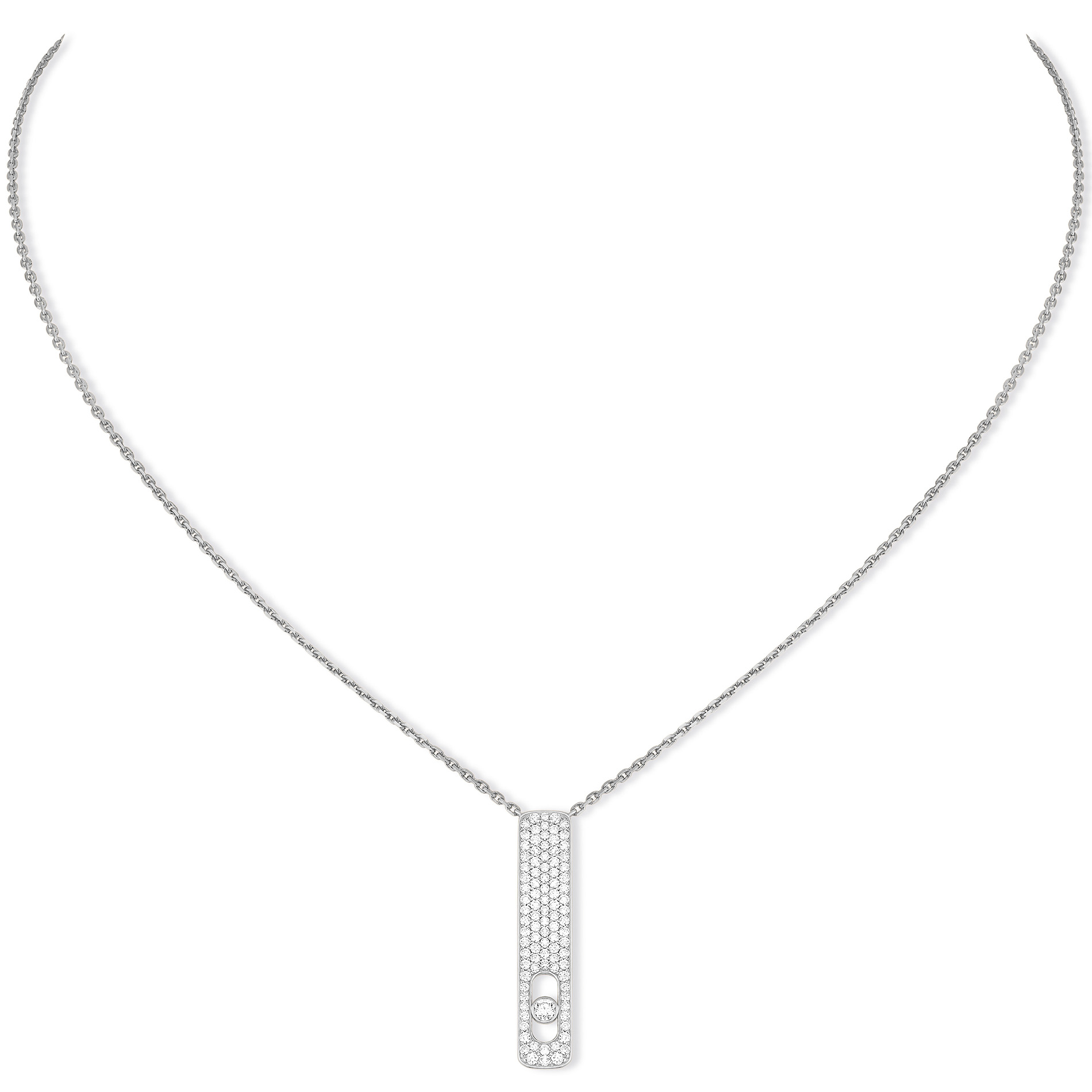 Collier Diamant Or Blanc My First Diamond Référence :  07520-WG -1