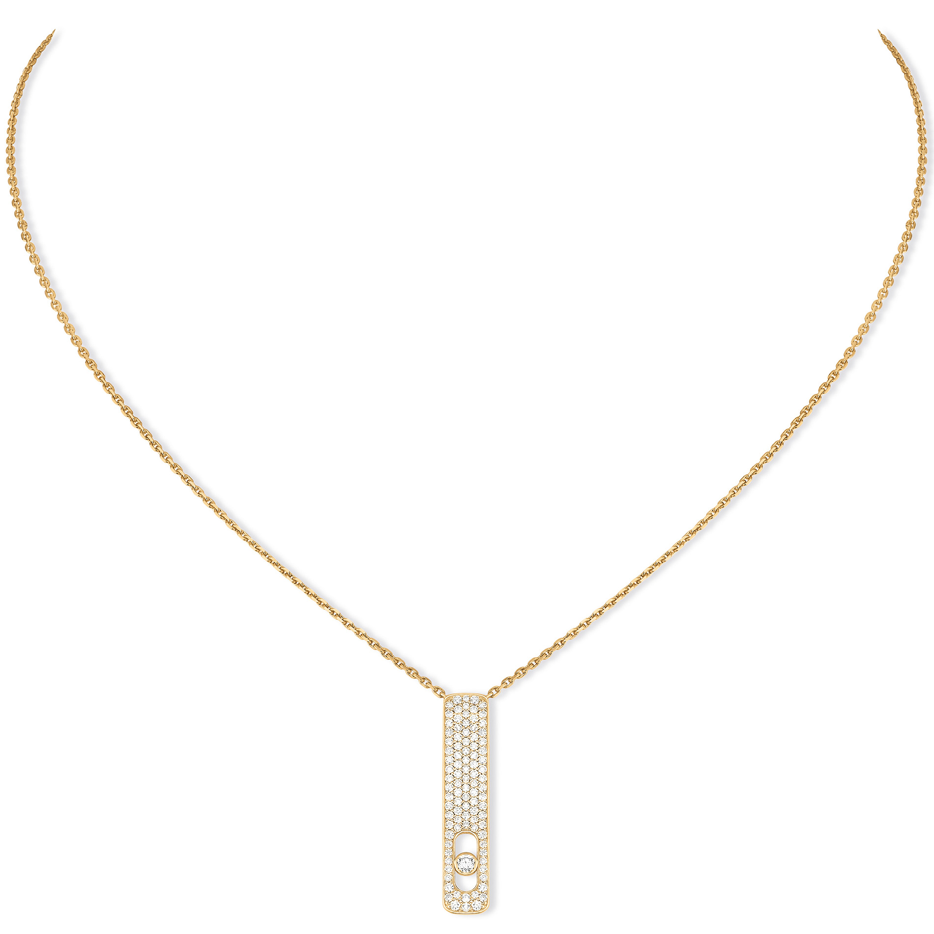 Collier Diamant Or Jaune