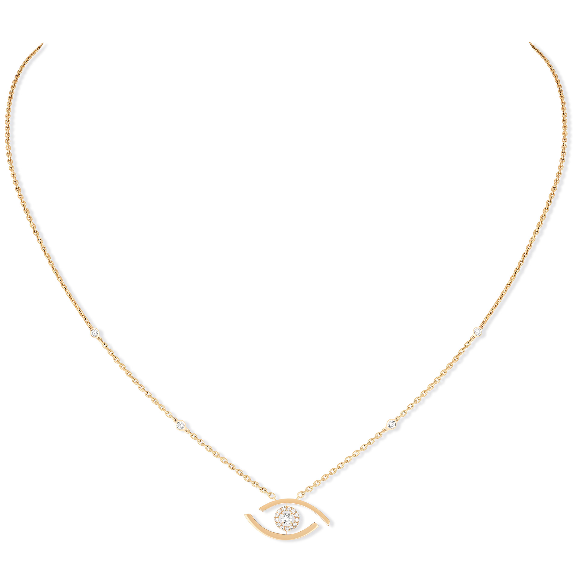 Collier Diamant Or Jaune Lucky Eye Référence :  07524-YG -1