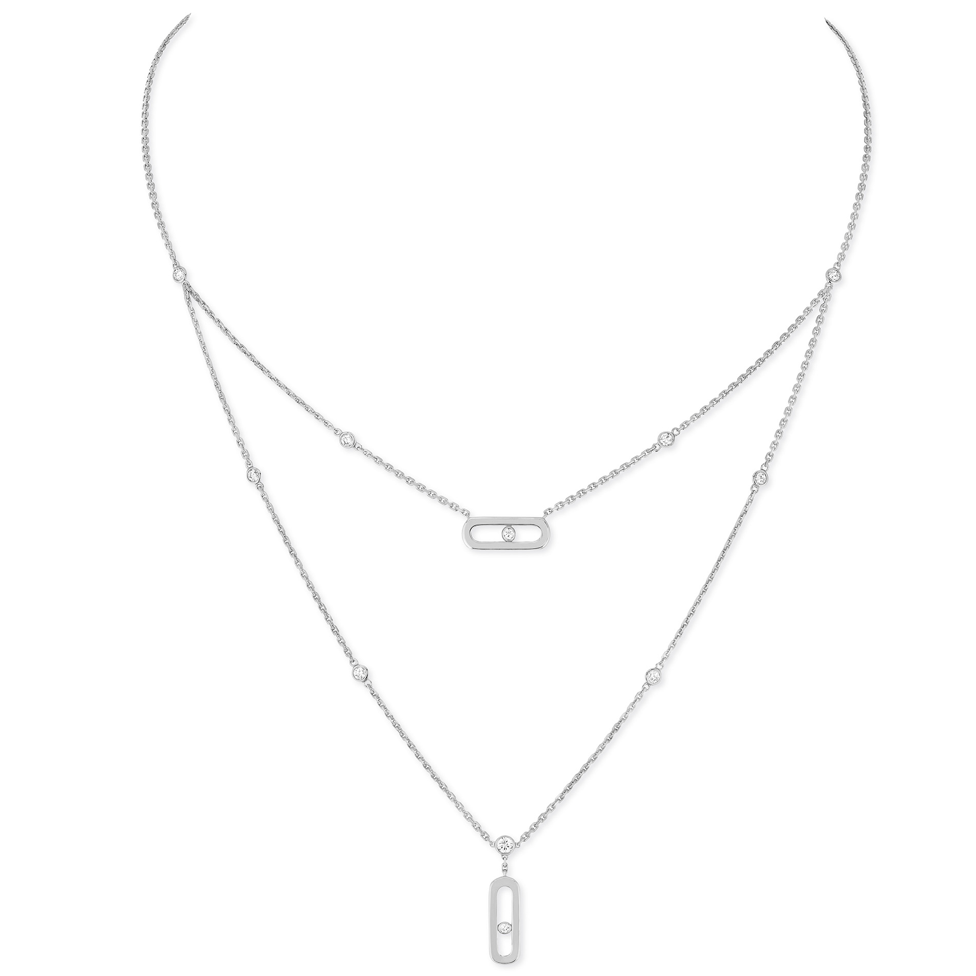 Collier Diamant Or Blanc