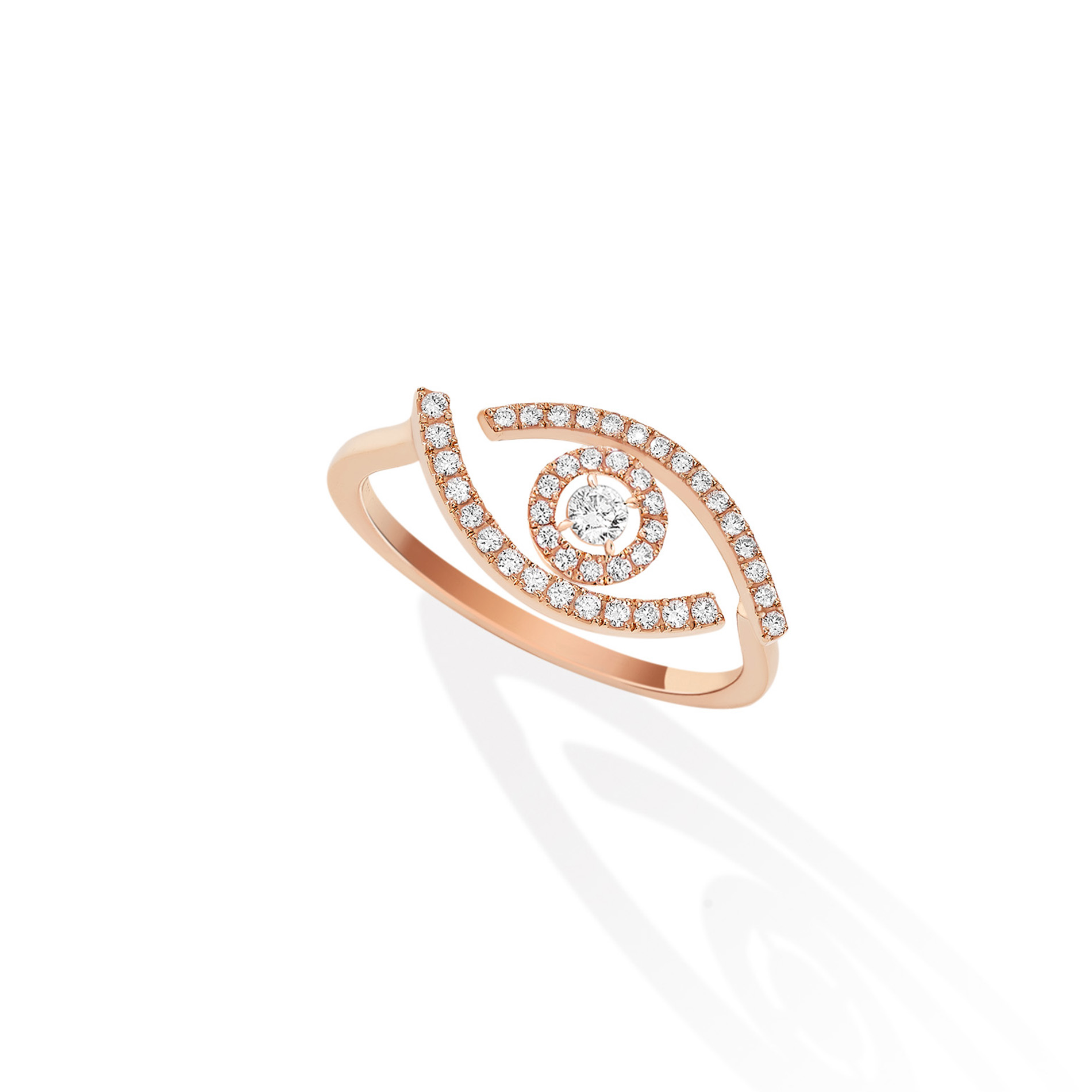 Bague Diamant Or Rose Lucky Eye Référence :  10037-PG -1