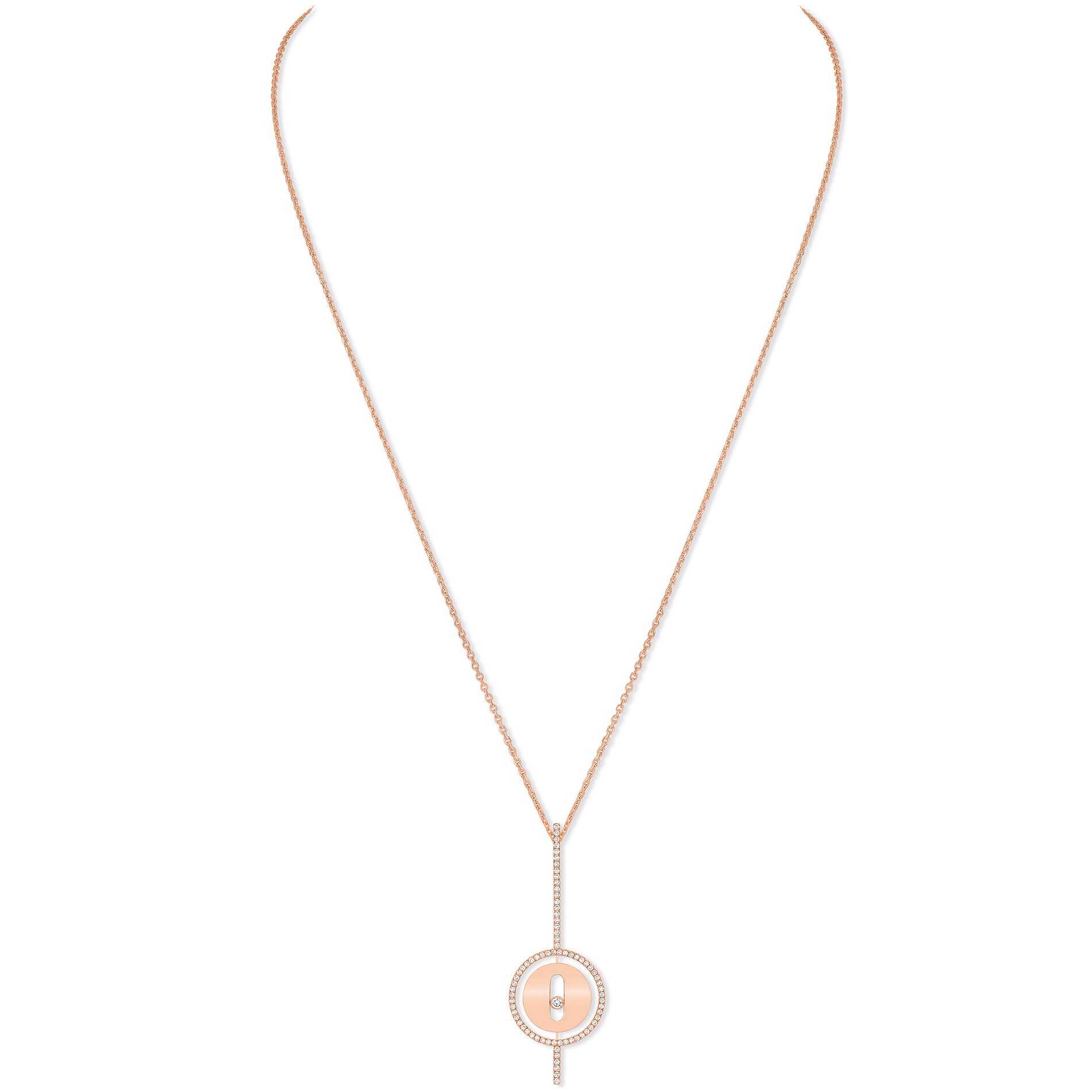 Collier Diamant Or Rose Lucky Move Référence :  10113-PG -1