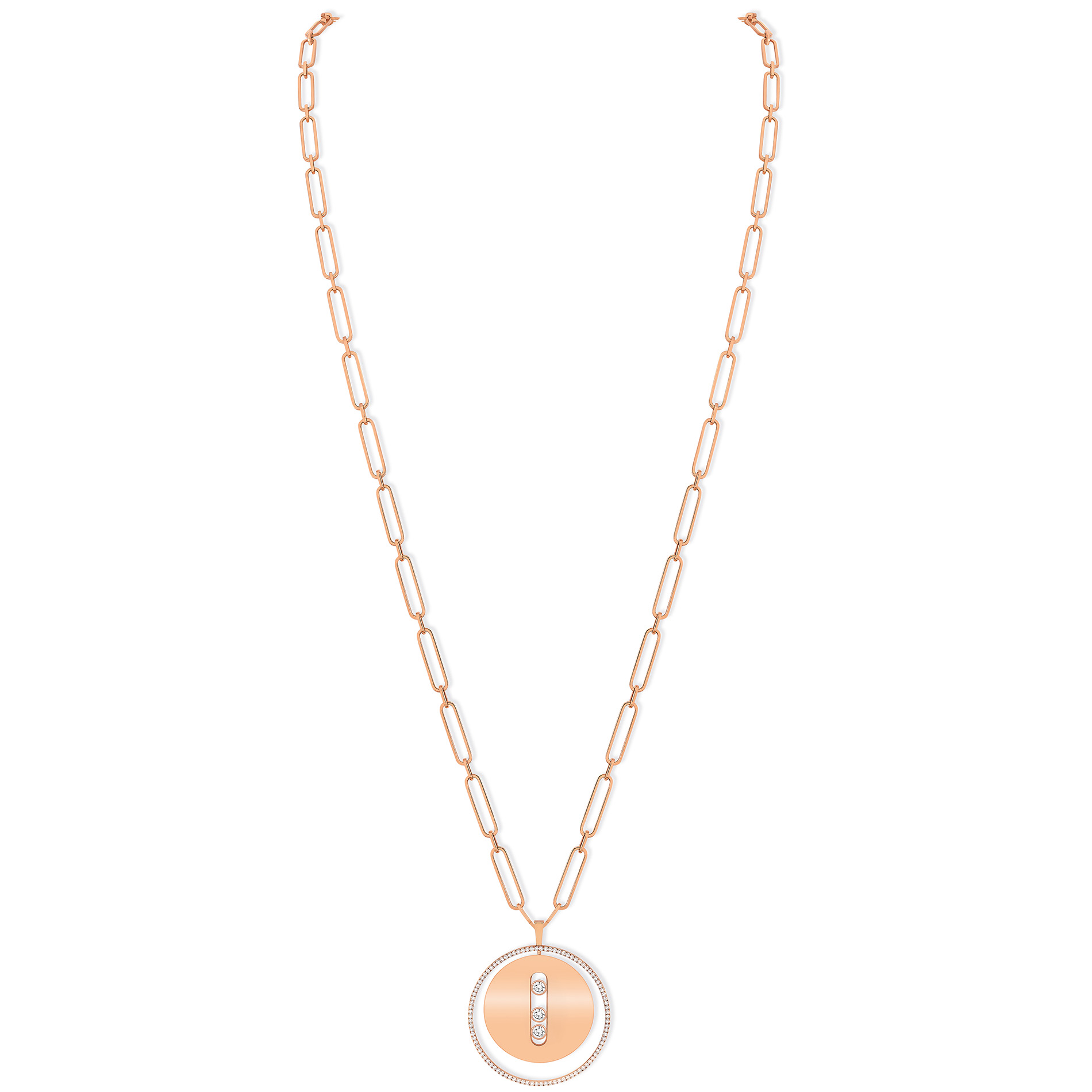 Collier Diamant Or Rose