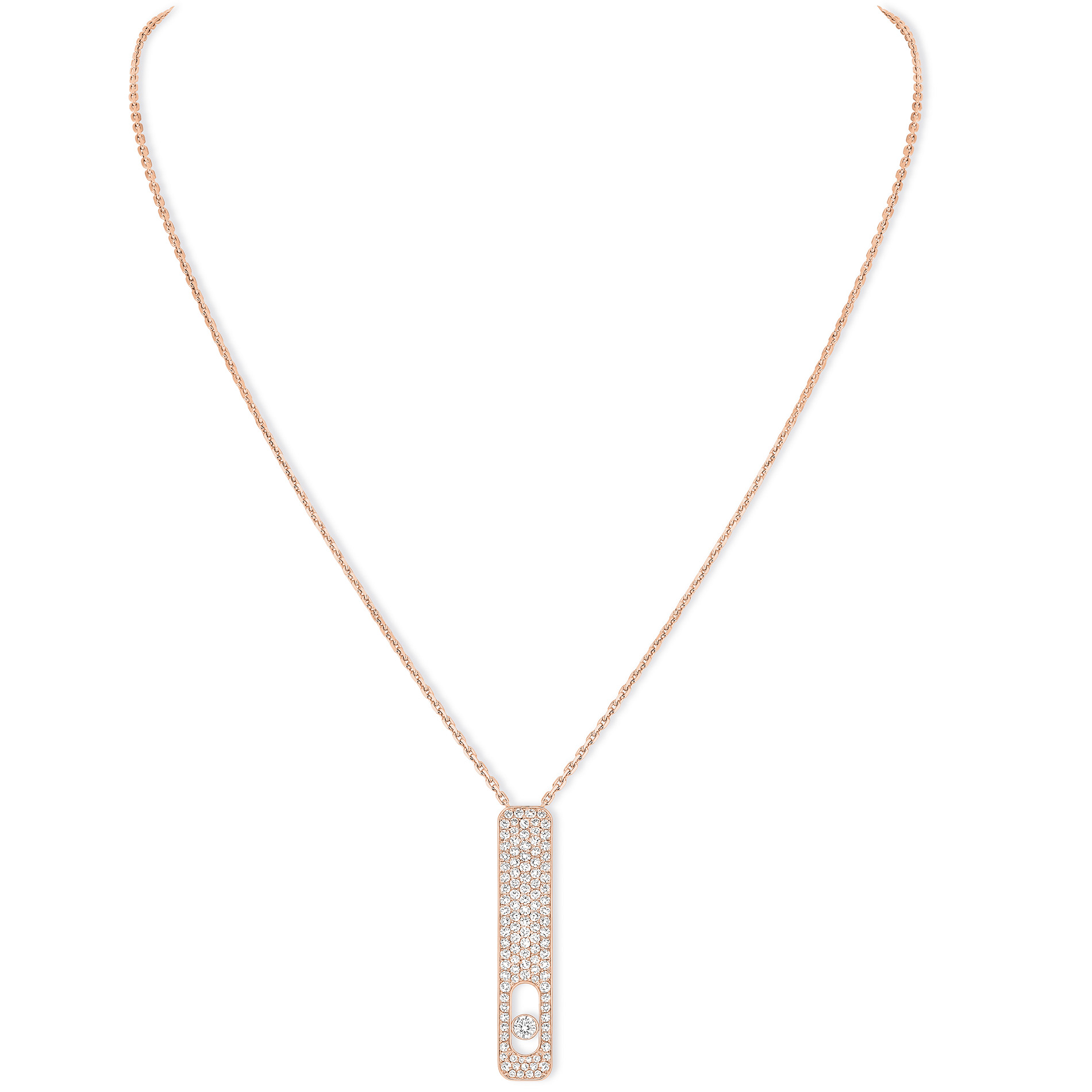 Collier Diamant Or Rose My First Diamond Référence :  10131-PG -1
