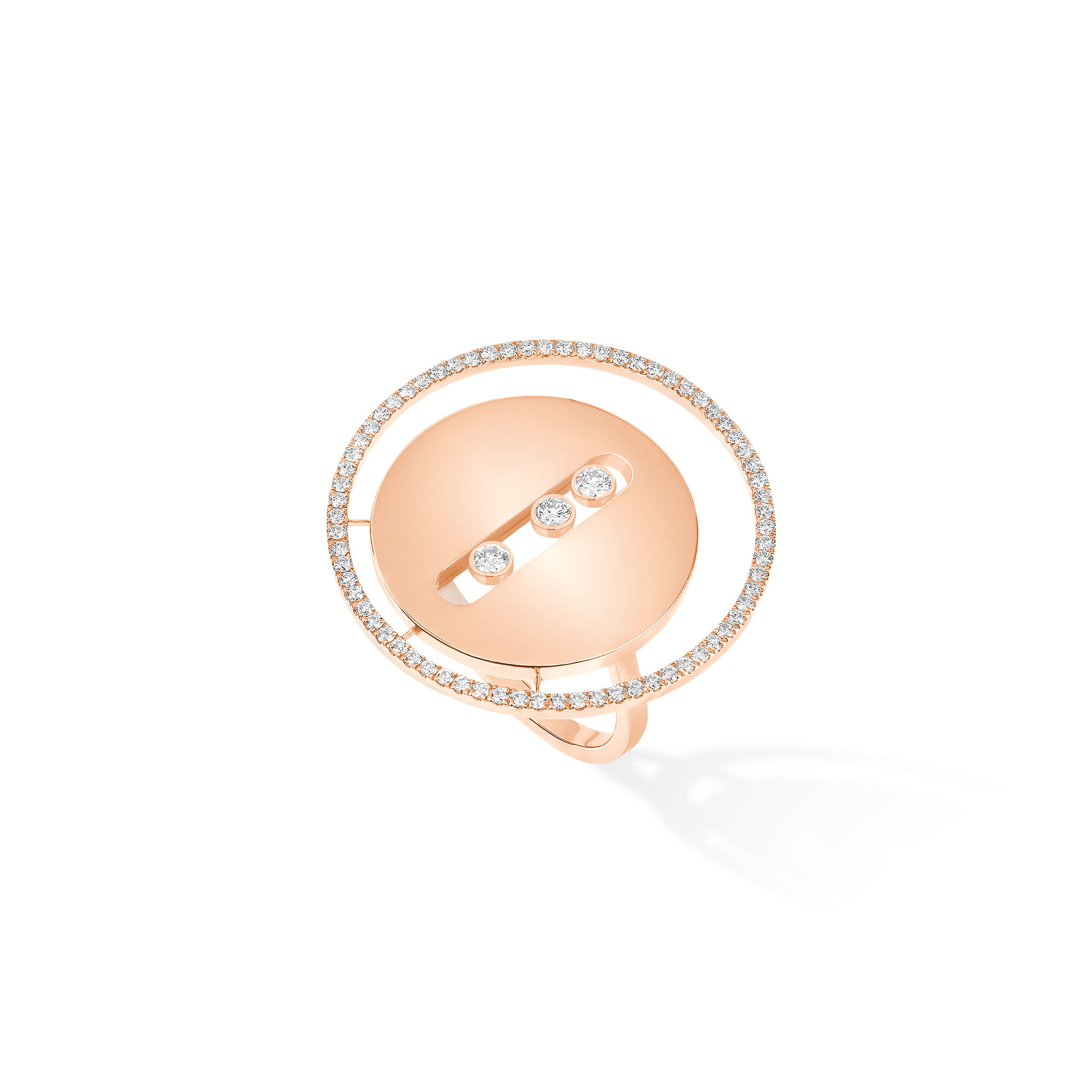 Bague Diamant Or Rose Lucky Move Référence :  10820-PG -1