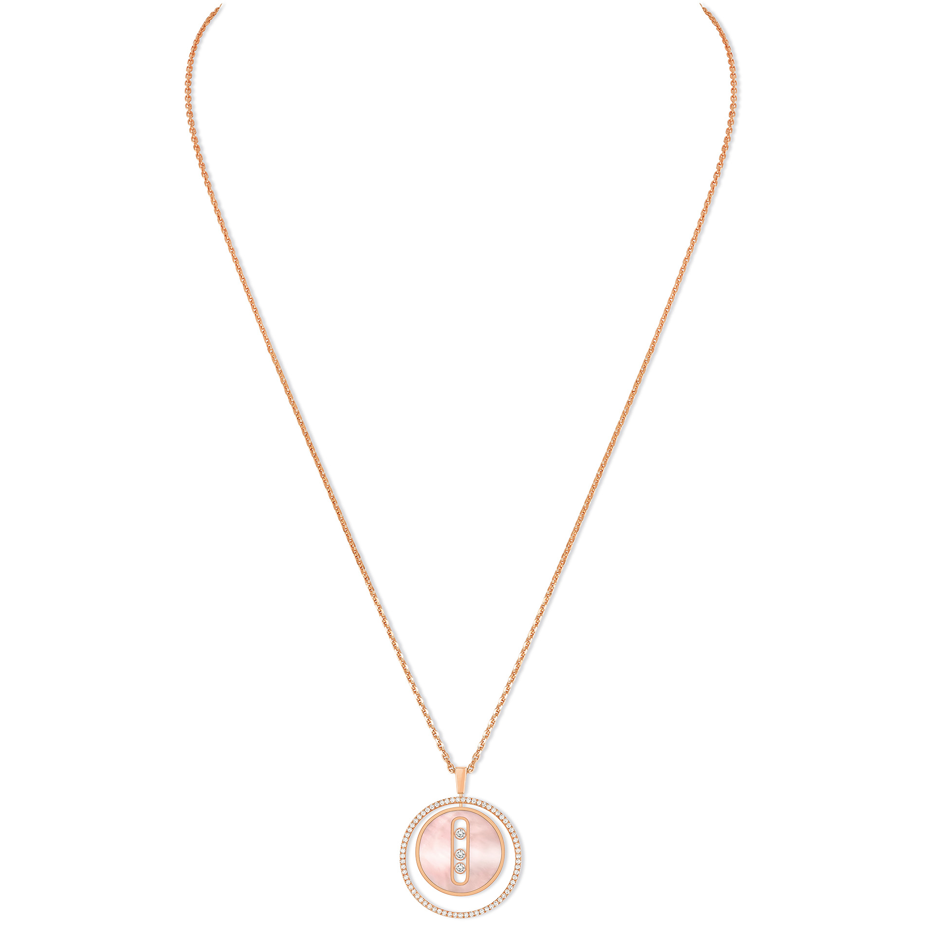Collier Diamant Or Rose Lucky Move Référence :  10833-PG -1