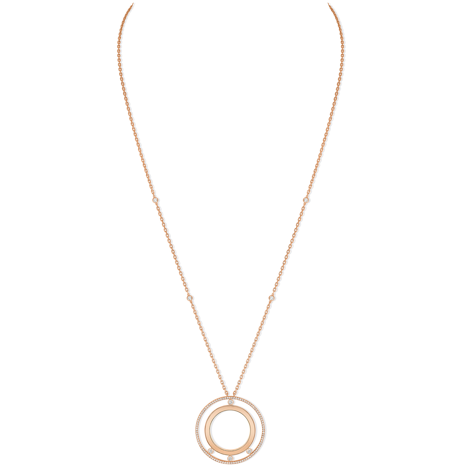 Collier Diamant Or Rose