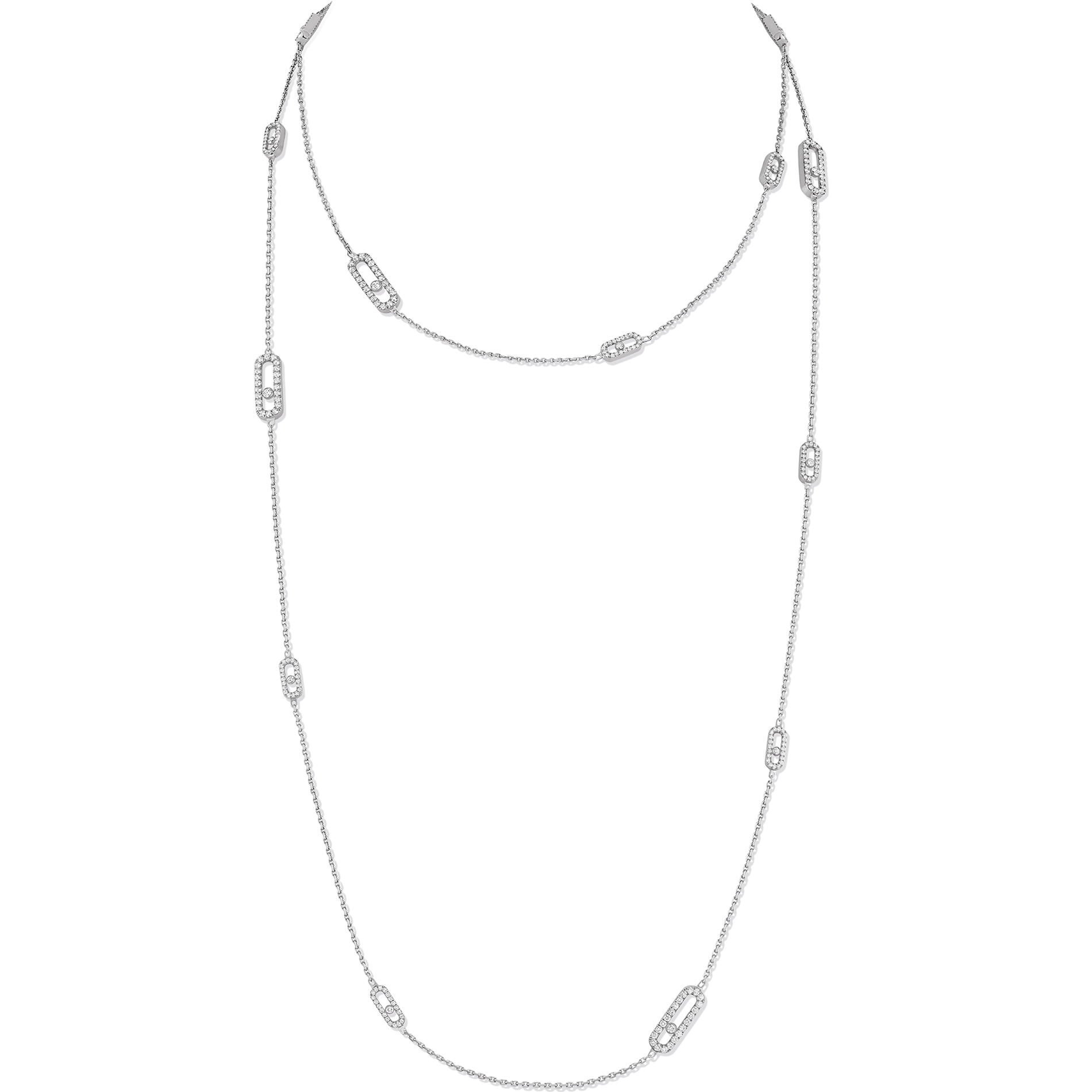 Collier Diamant Or Blanc Move Uno Référence :  11324-WG -1