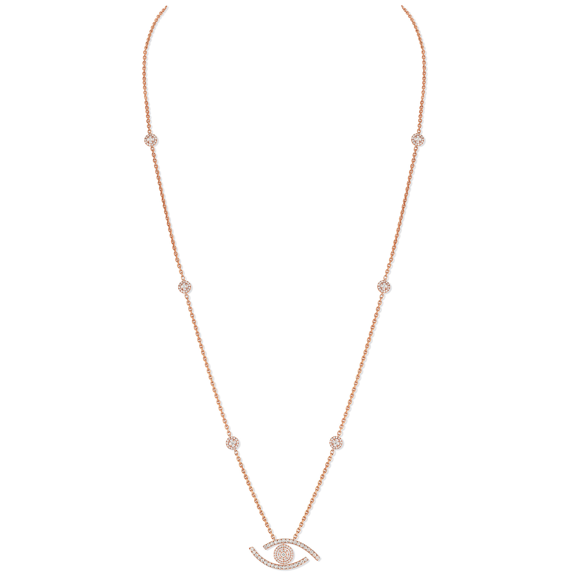 Collier Diamant Or Rose