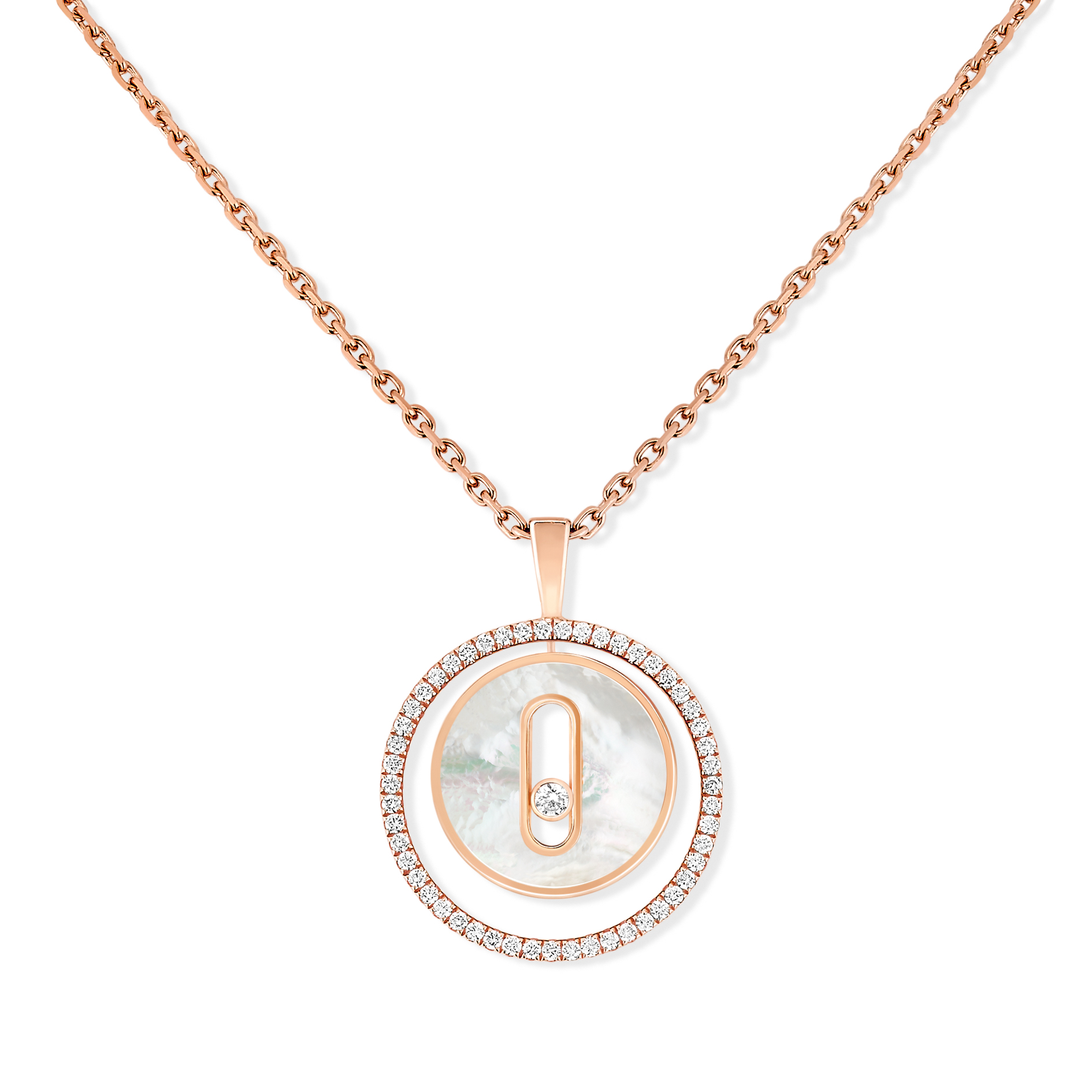 Collier Diamant Or Rose