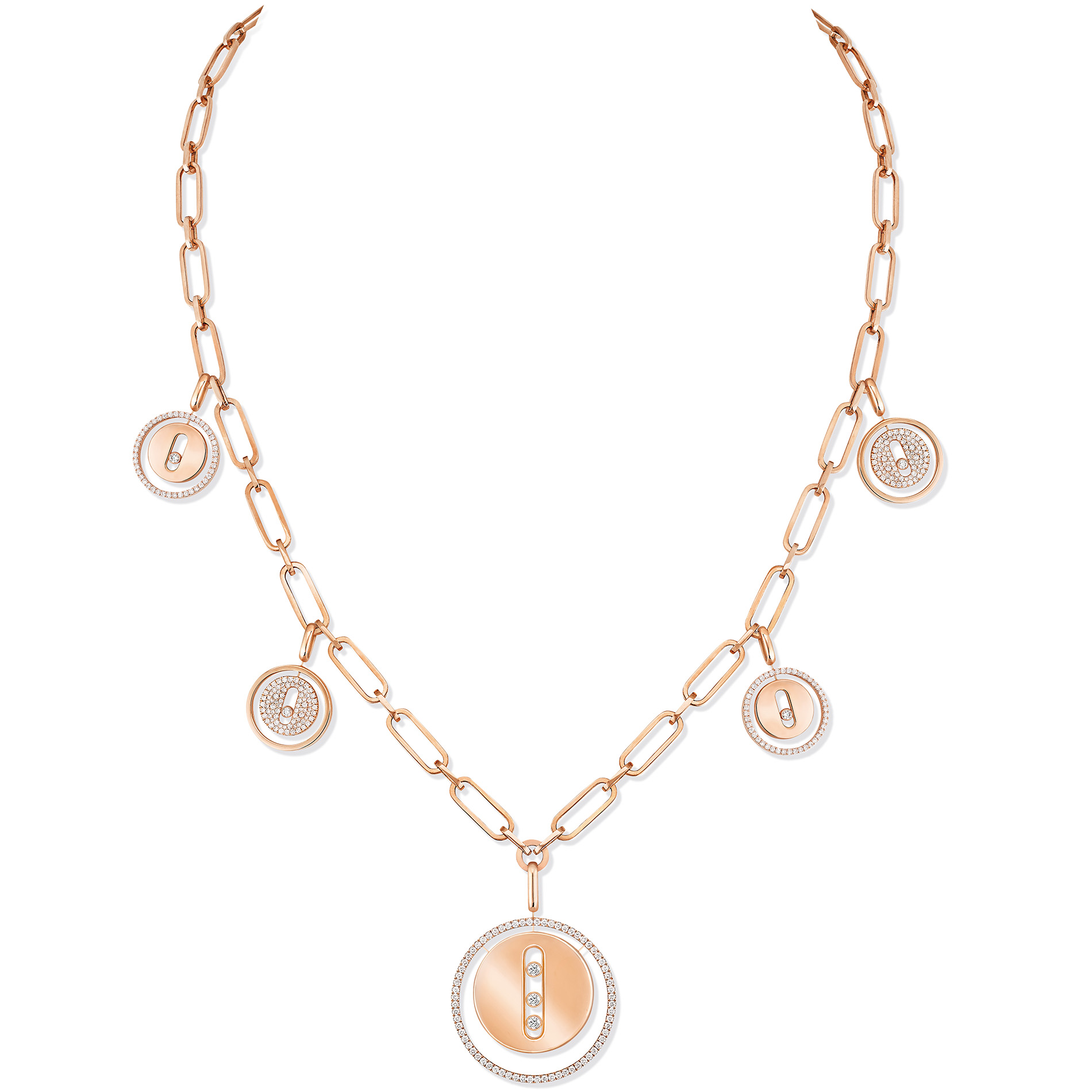 Collier Diamant Or Rose Lucky Move Référence :  11728-PG -1