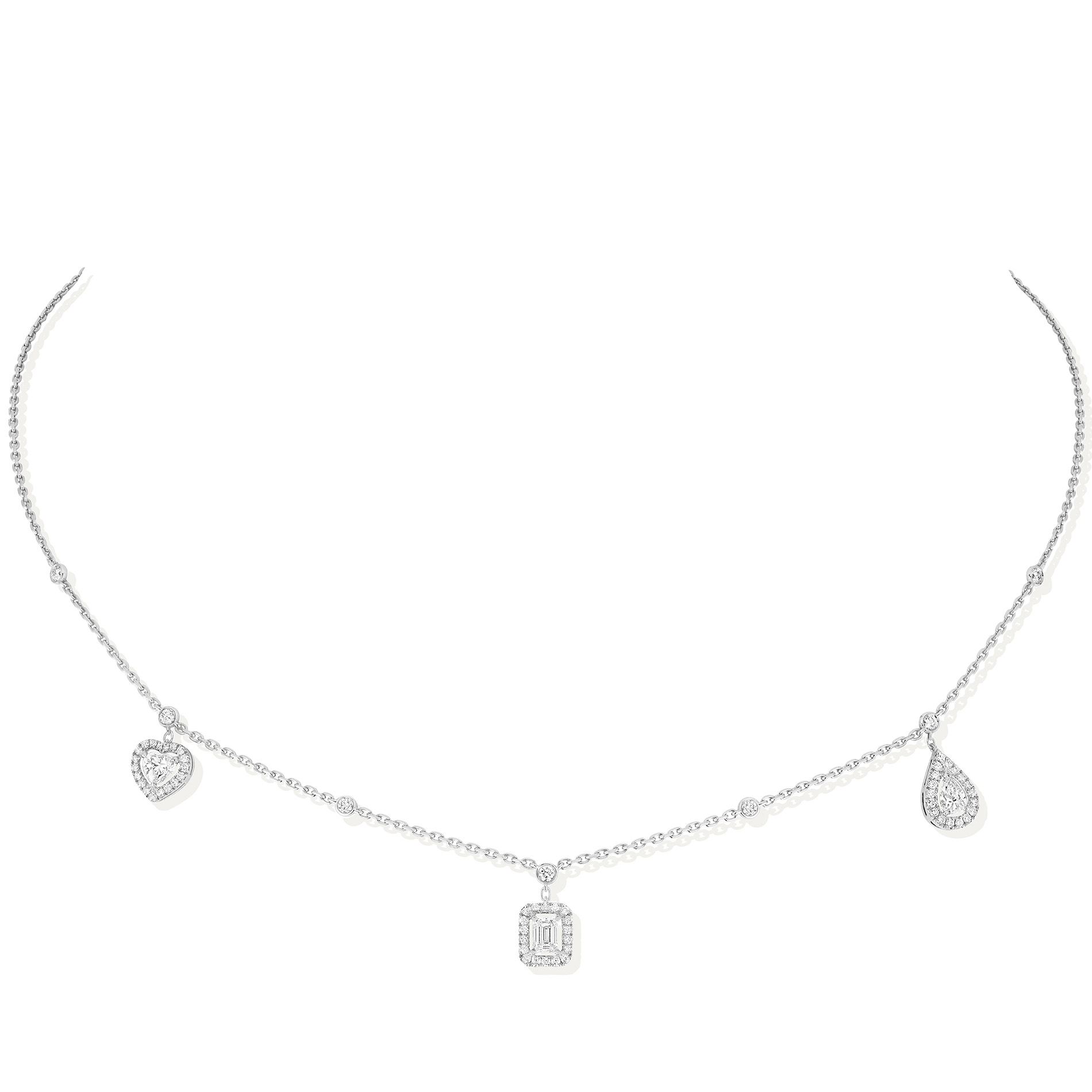 Collier Diamant Or Blanc My Twin Référence :  11945-WG -1