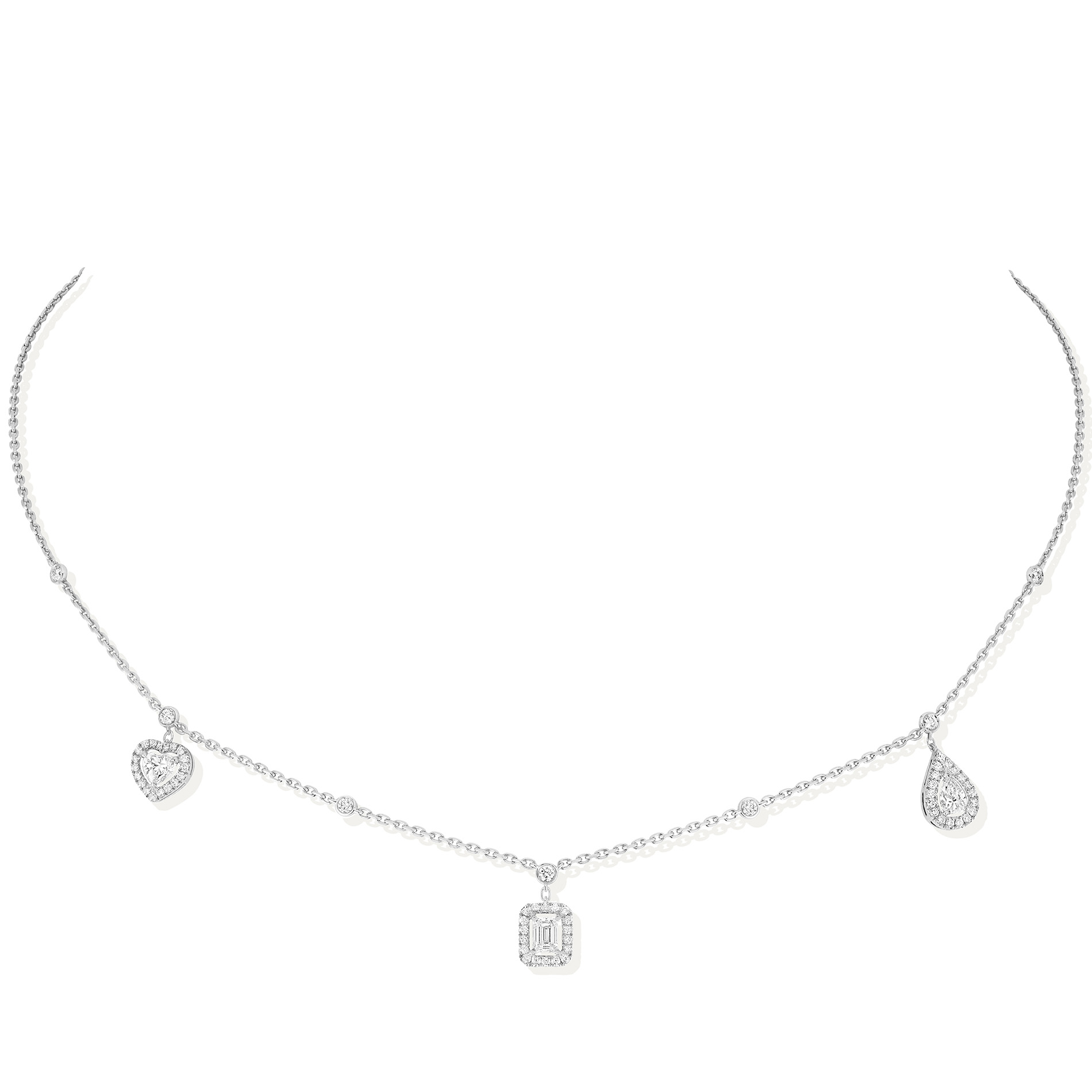 Collier Diamant Or Blanc