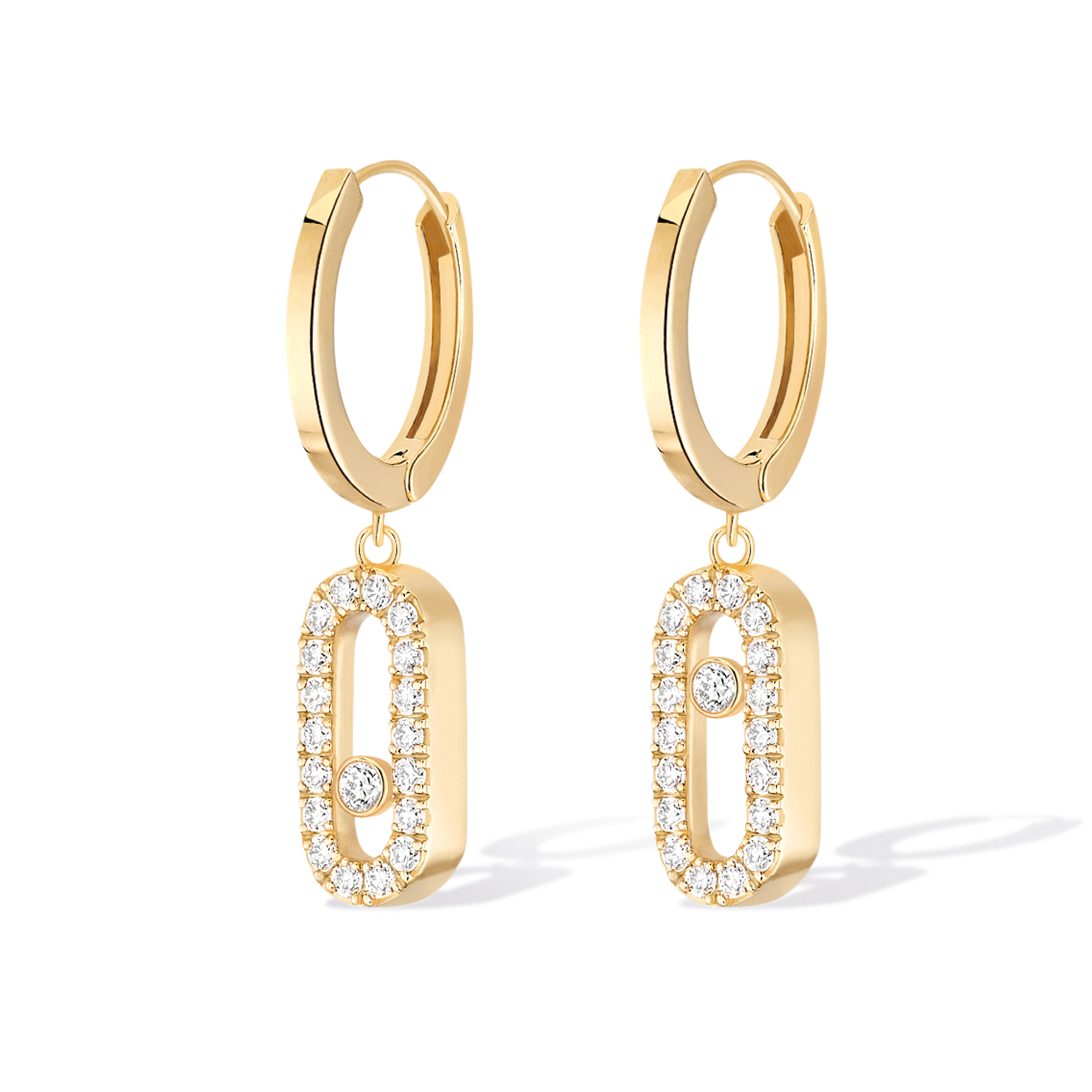 Boucles d'oreilles Diamant Or Jaune