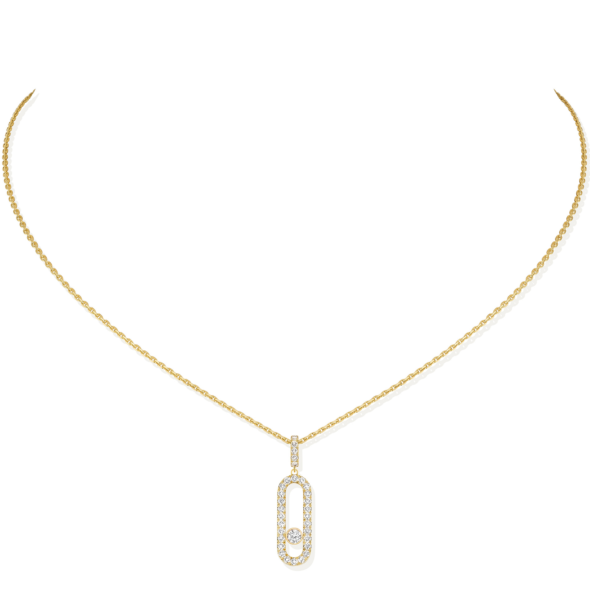 Collier Diamant Or Jaune