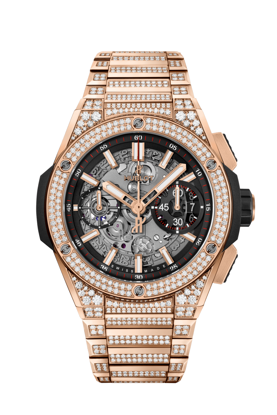 Integral King Gold Pavé 42MM BIG BANG Référence :  451.OX.1180.OX.3704 -1