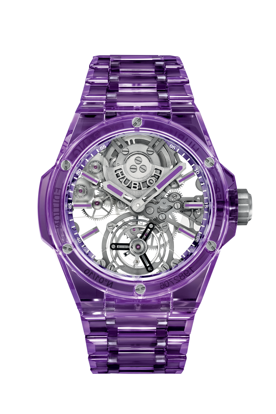 Integrated Tourbillon Full Purple Sapphire 43MM BIG BANG Référence :  455.JM.0120.JM -1