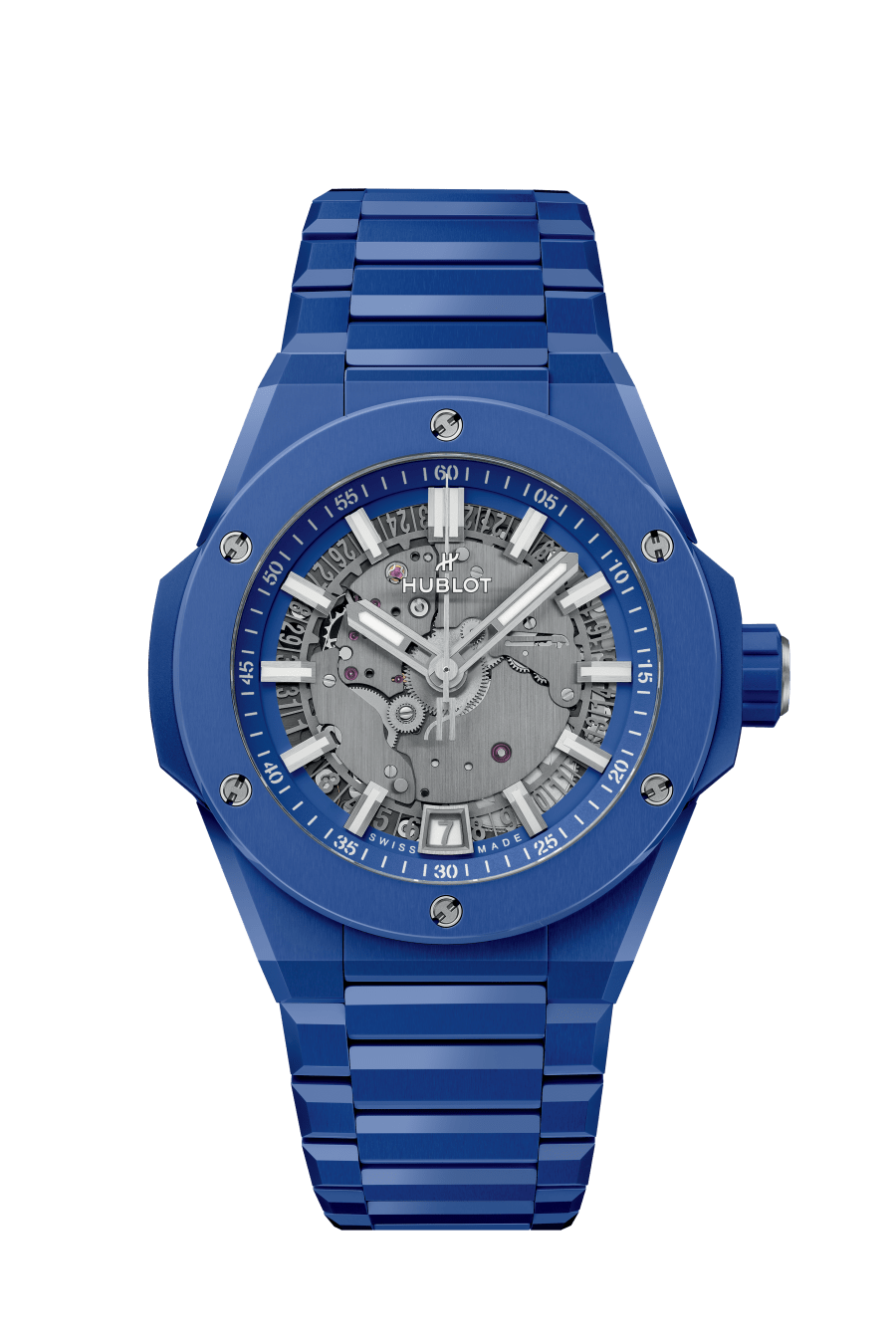 Integrated Time Only Blue Indigo Ceramic 40MM