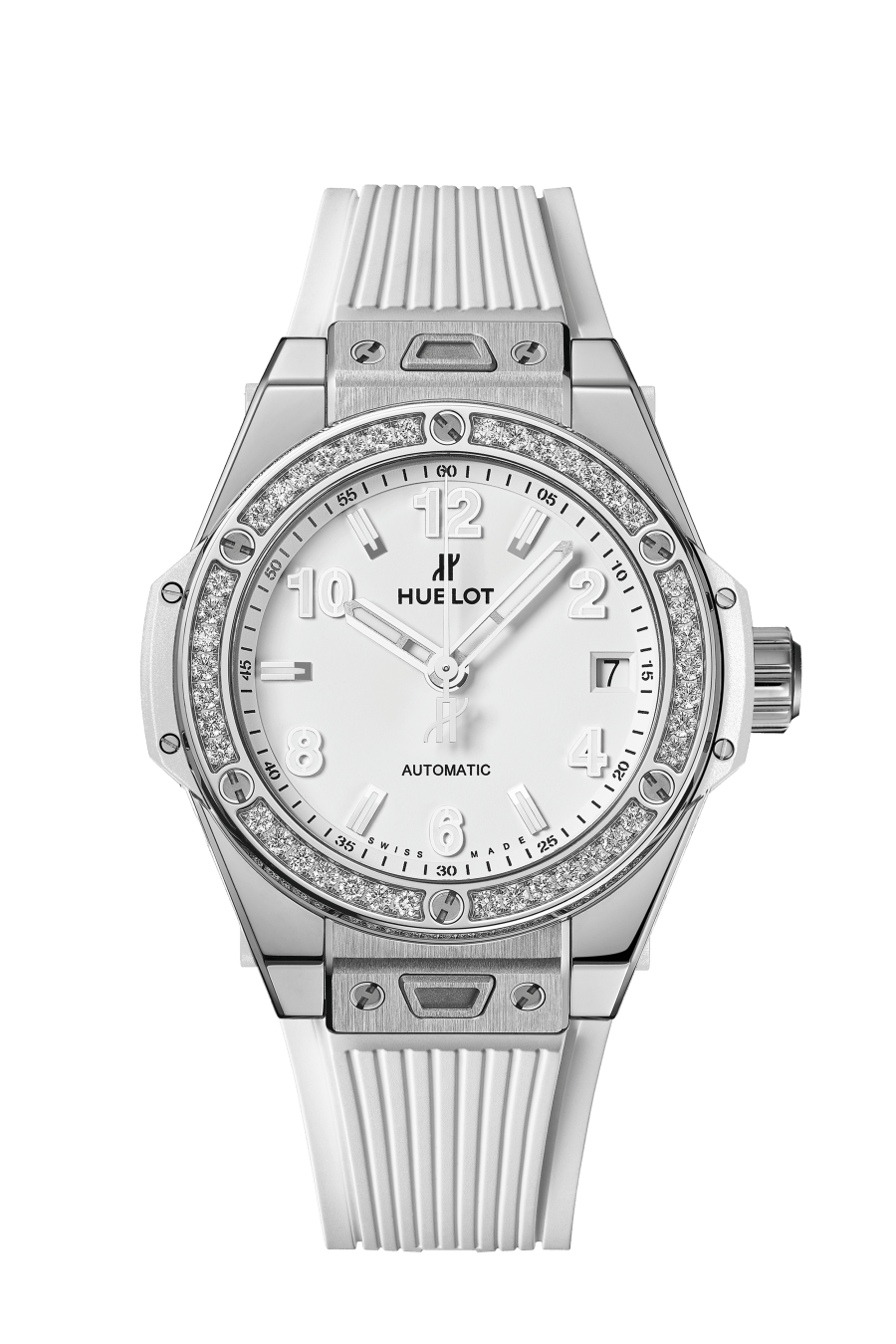 One Click Steel White Diamonds 39MM