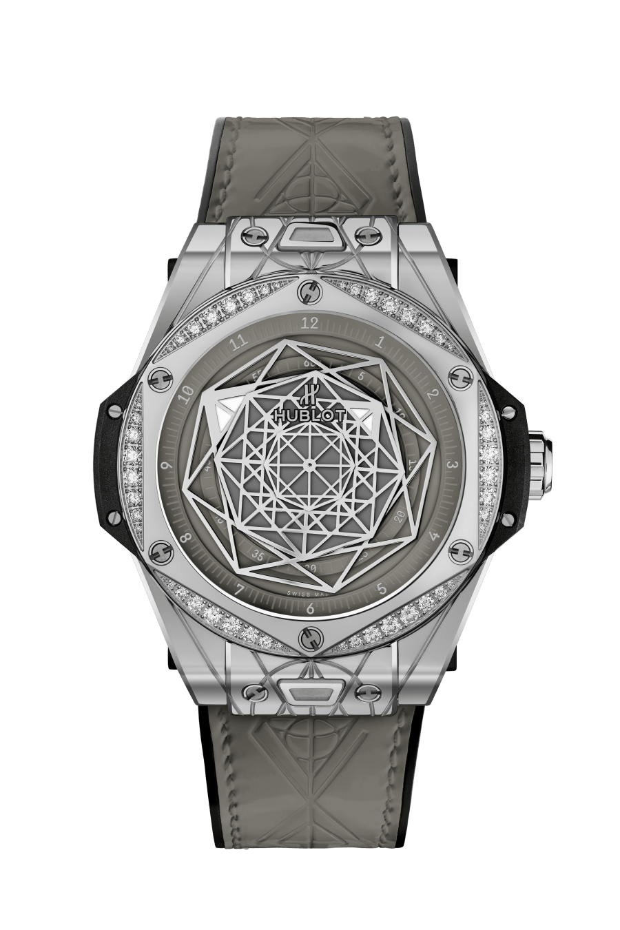 One Click Sang Bleu Steel Grey Diamonds 39MM