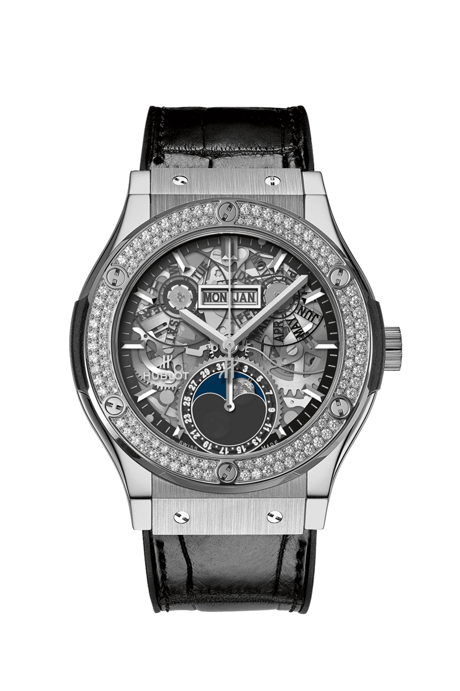 Aerofusion Moonphase Titanium Diamonds 42MM