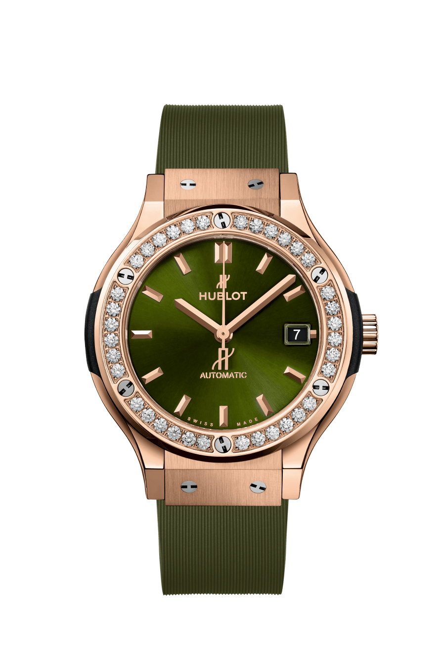 King Gold Green Diamonds 38MM