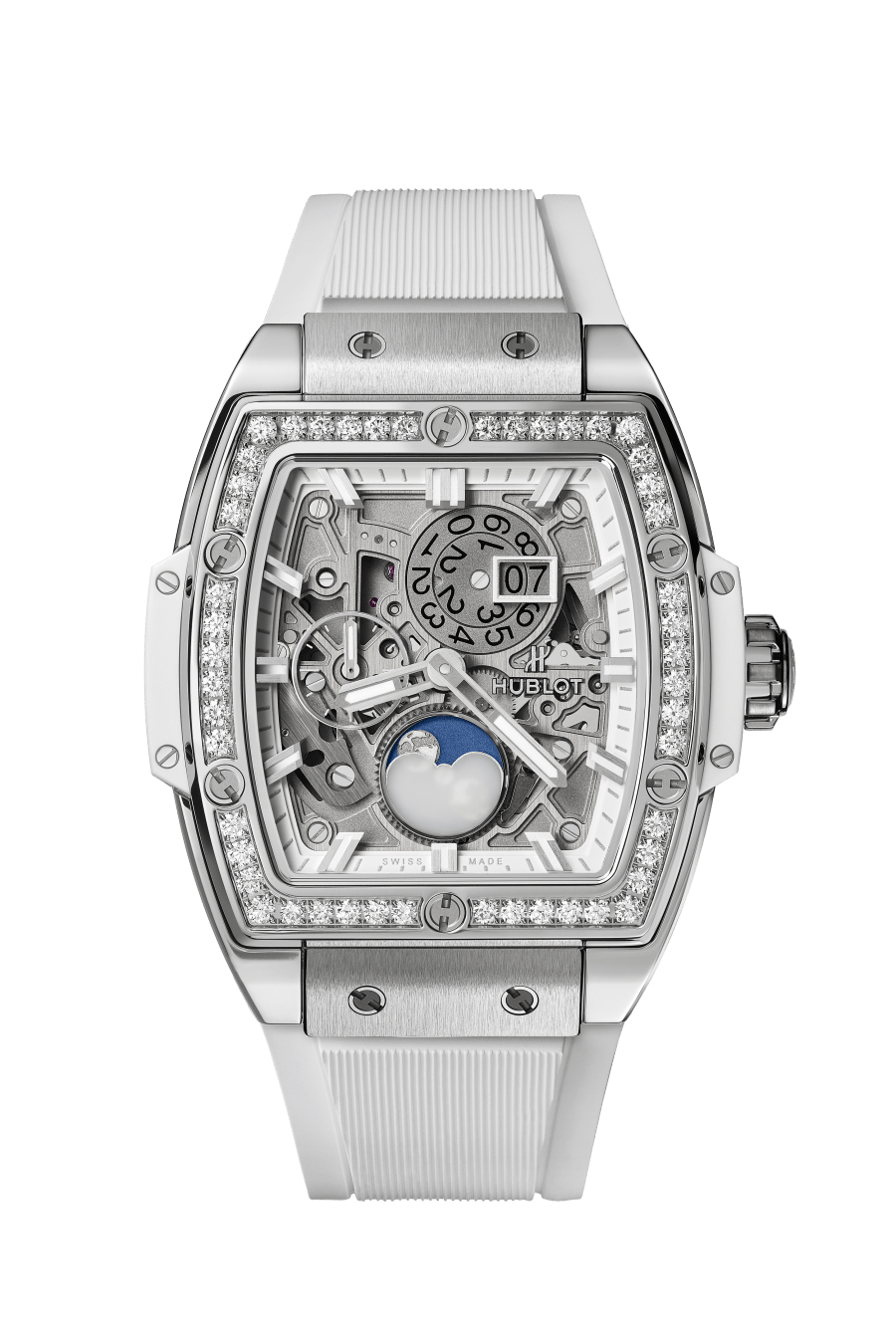 Moonphase Titanium White Diamonds 42MM