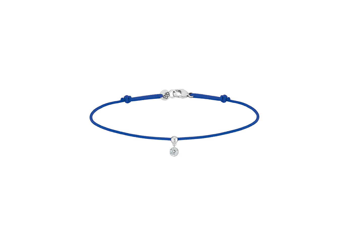 Bracelet BB, diamant GSI, 0,10 ct approx., cordon BLEU, or 18KT, 0,35gr.