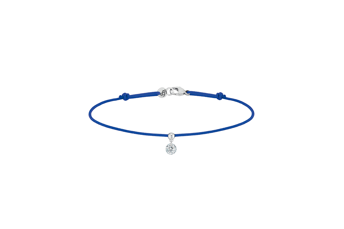 Bracelet BB, diamant GSI, 0,15 ct approx., cordon BLEU, or 18KT, 0,35gr.