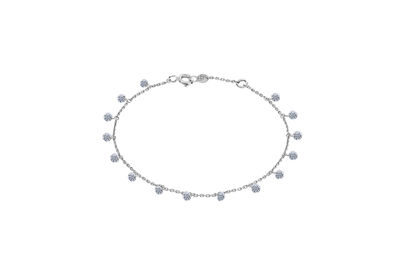 BRACELET 360° - 15 DIAMANTS BRILLANT, poids total 1 ct approx., or 18KT, 0,7gr.